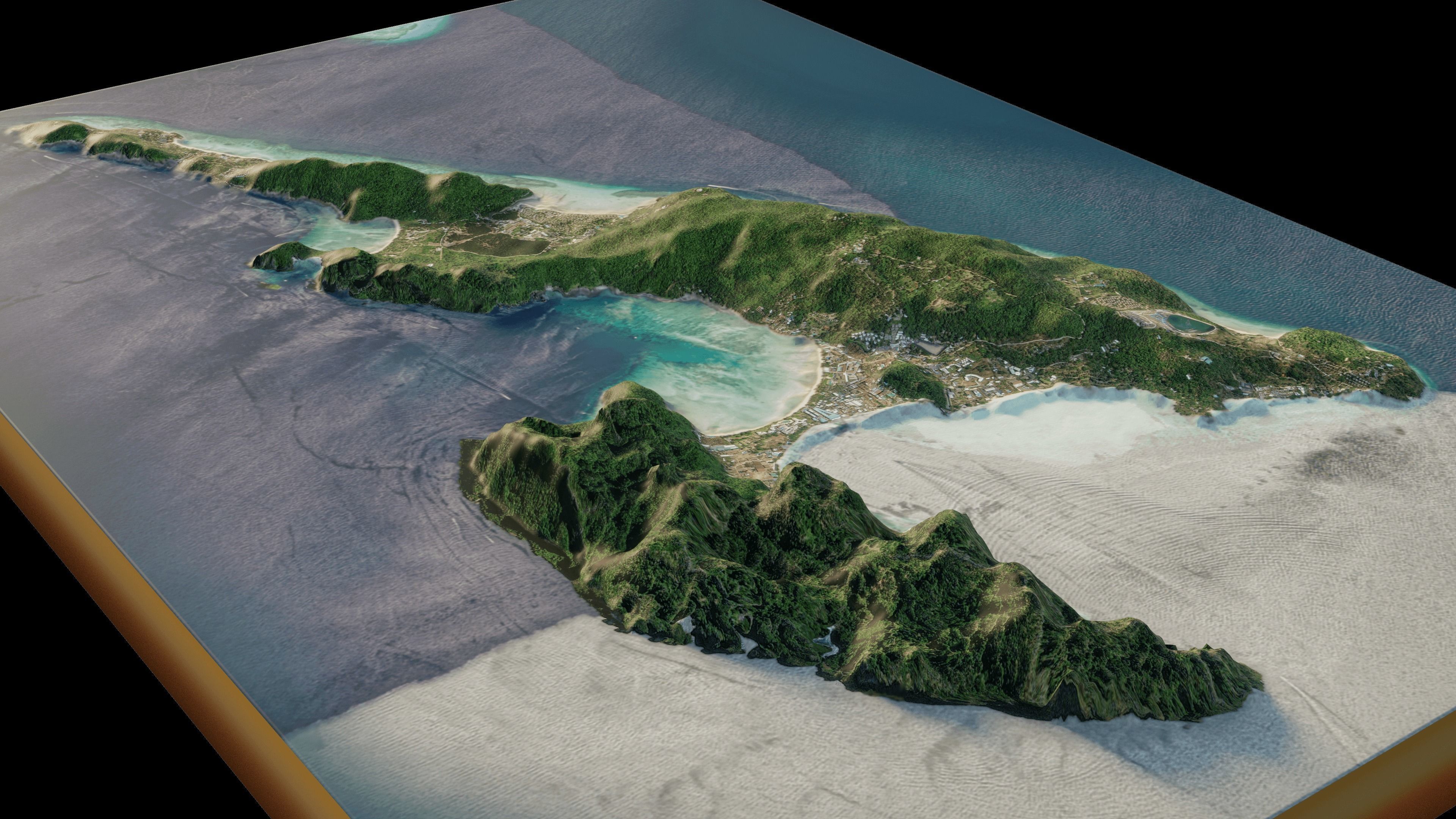 Two tropical islands connected in Thailand 3D model_4