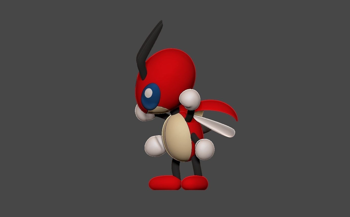 Pokemon ledian 3D print model_8