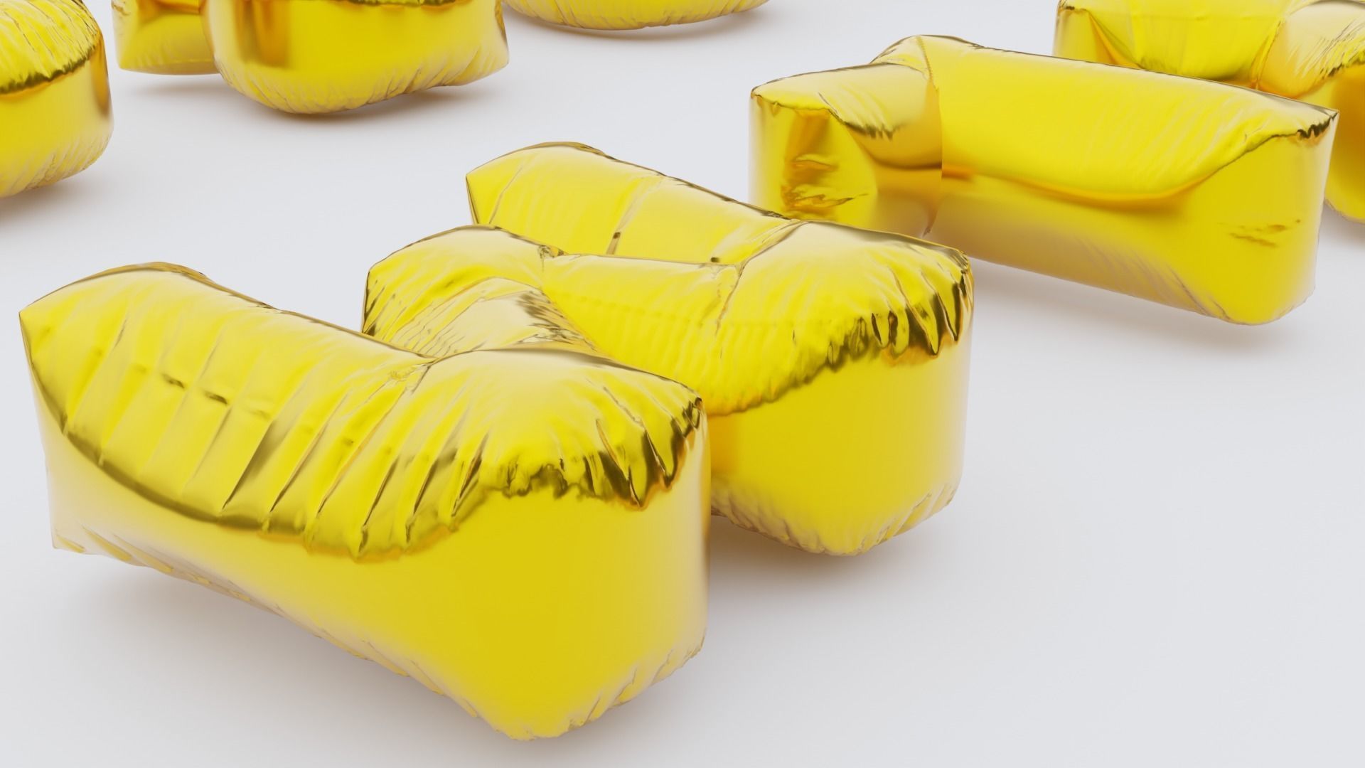 Chubby Balloon Alphabets 3D model_29