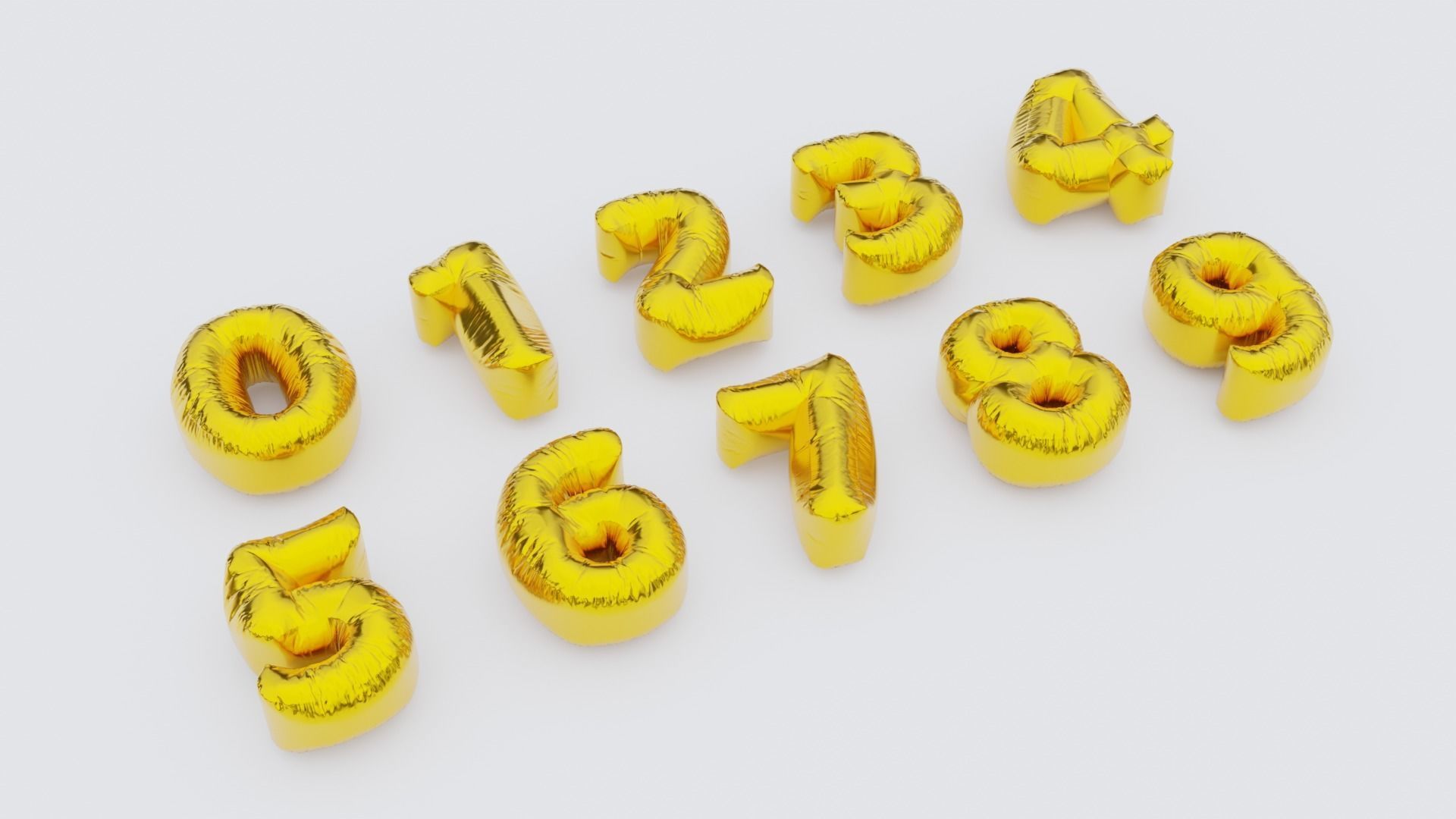 Chubby Balloon Alphabets 3D model_7