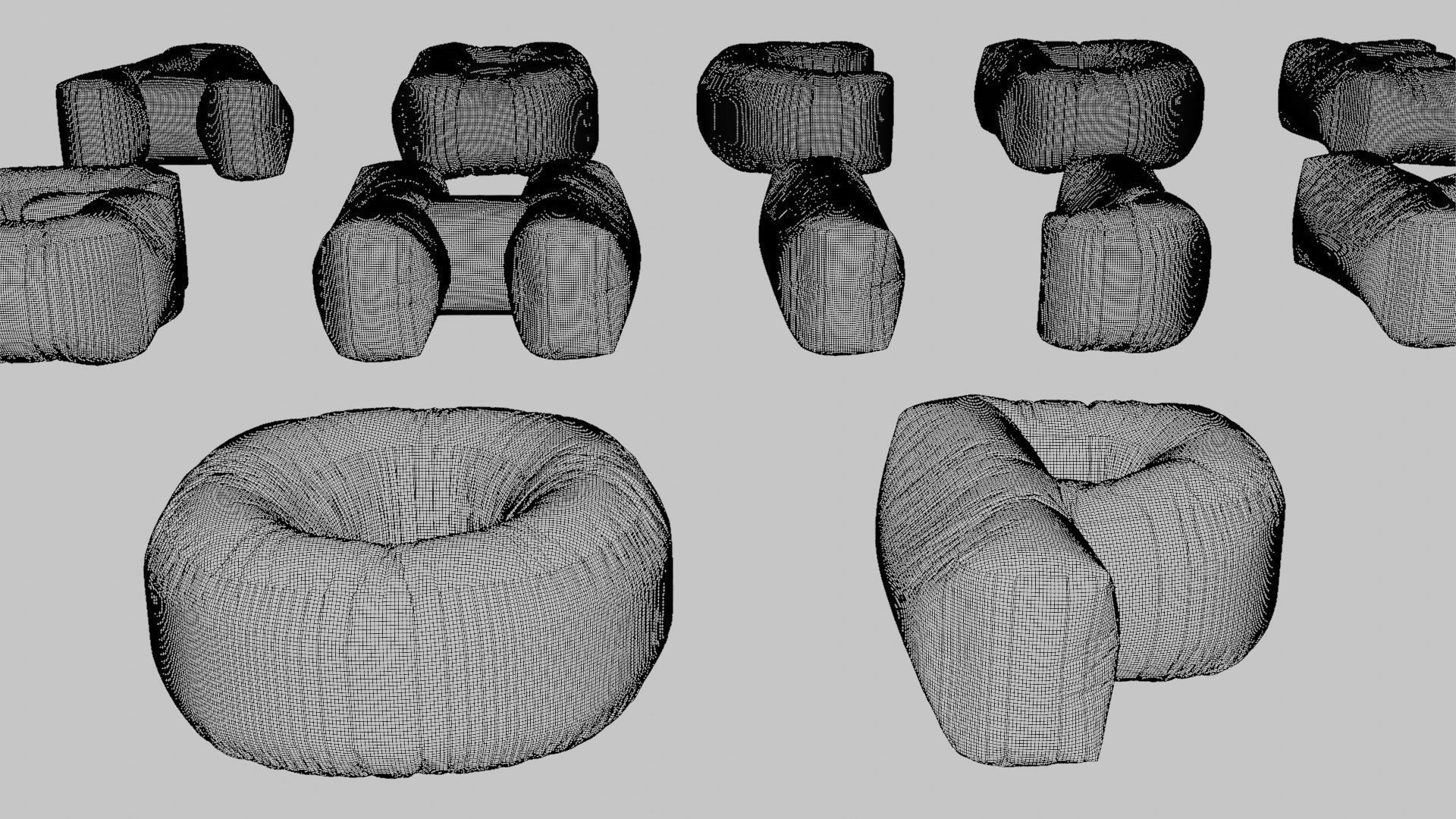 Chubby Balloon Alphabets 3D model_2