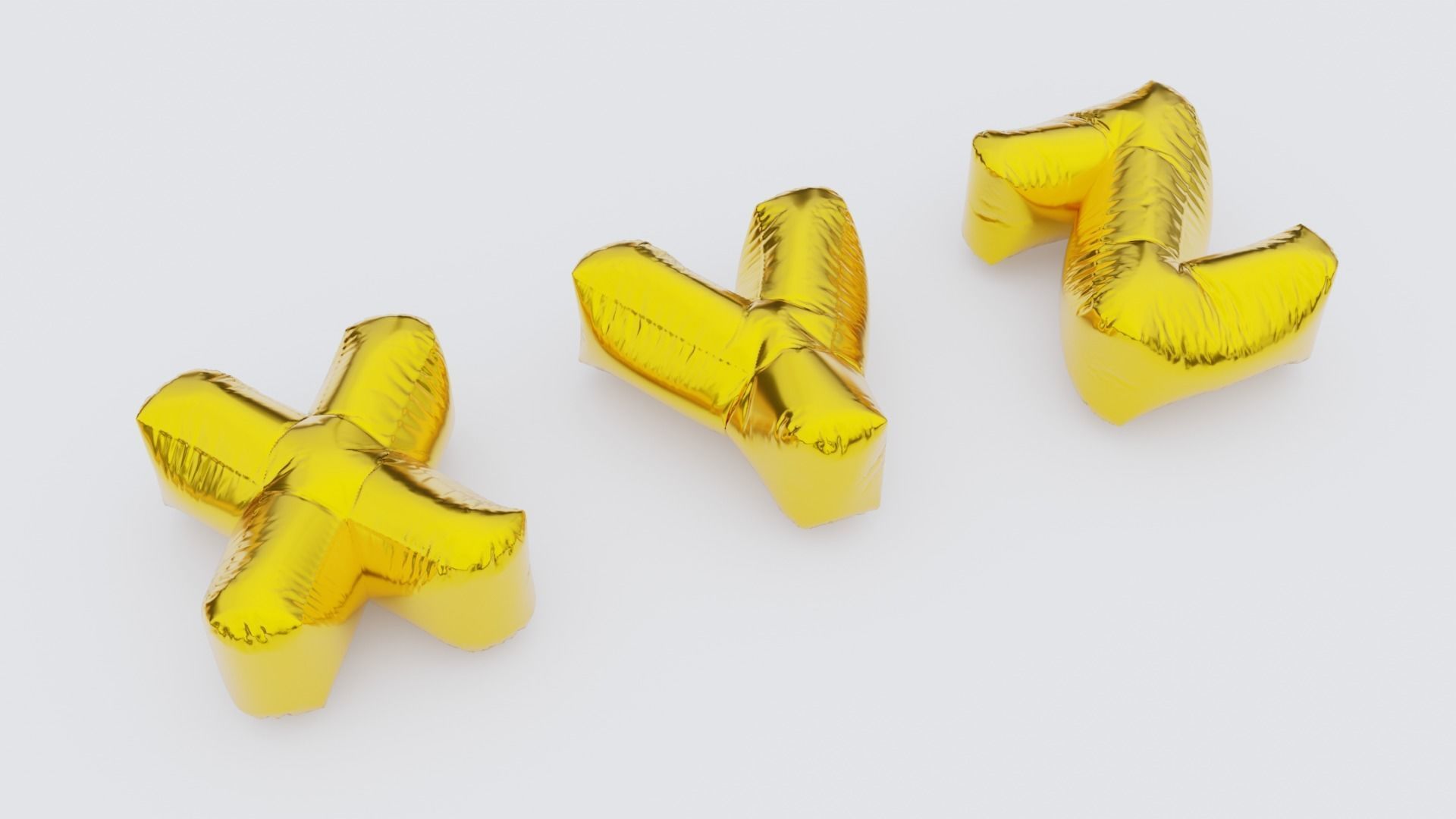 Chubby Balloon Alphabets 3D model_11