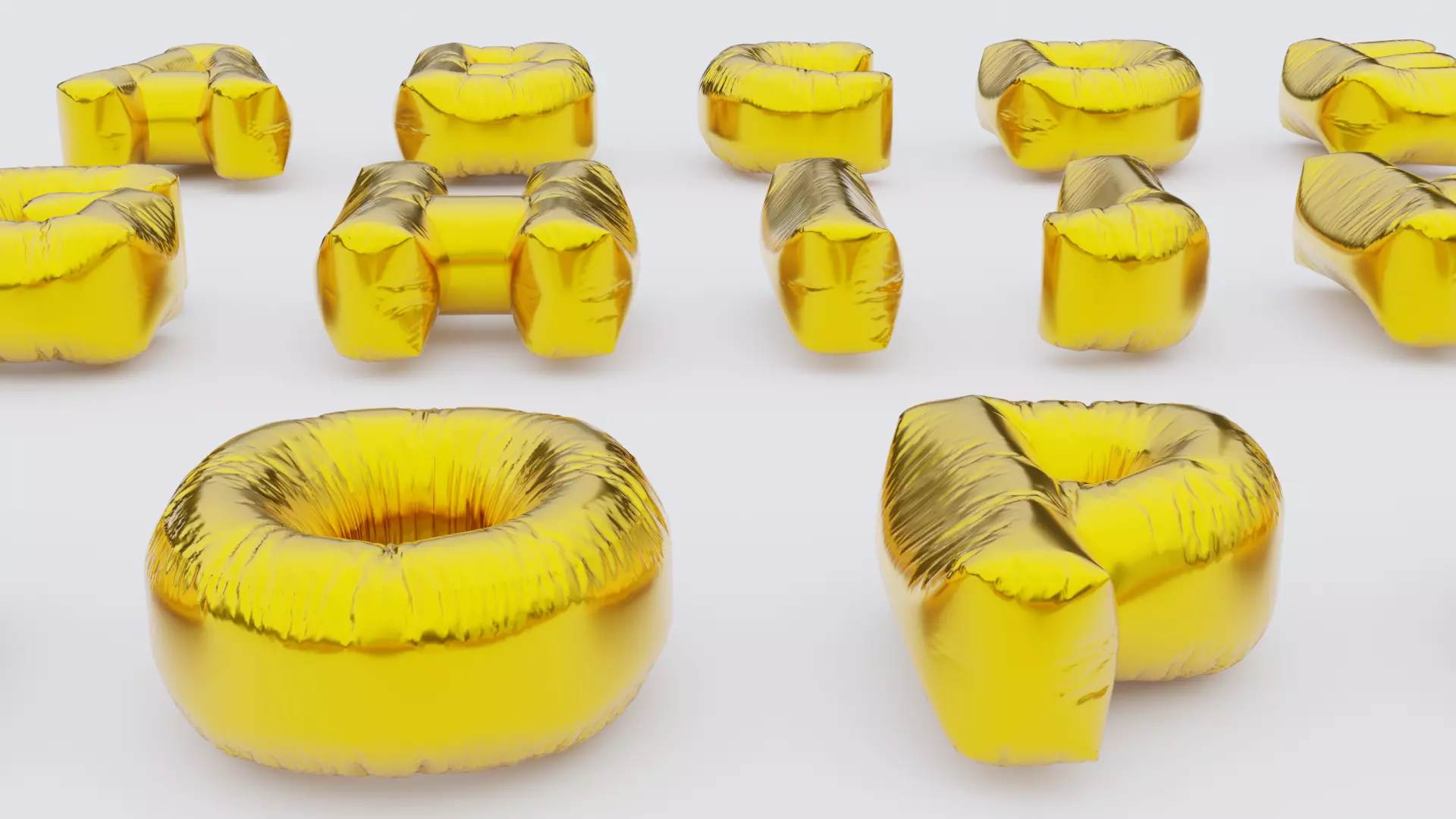 Chubby Balloon Alphabets 3D model_0