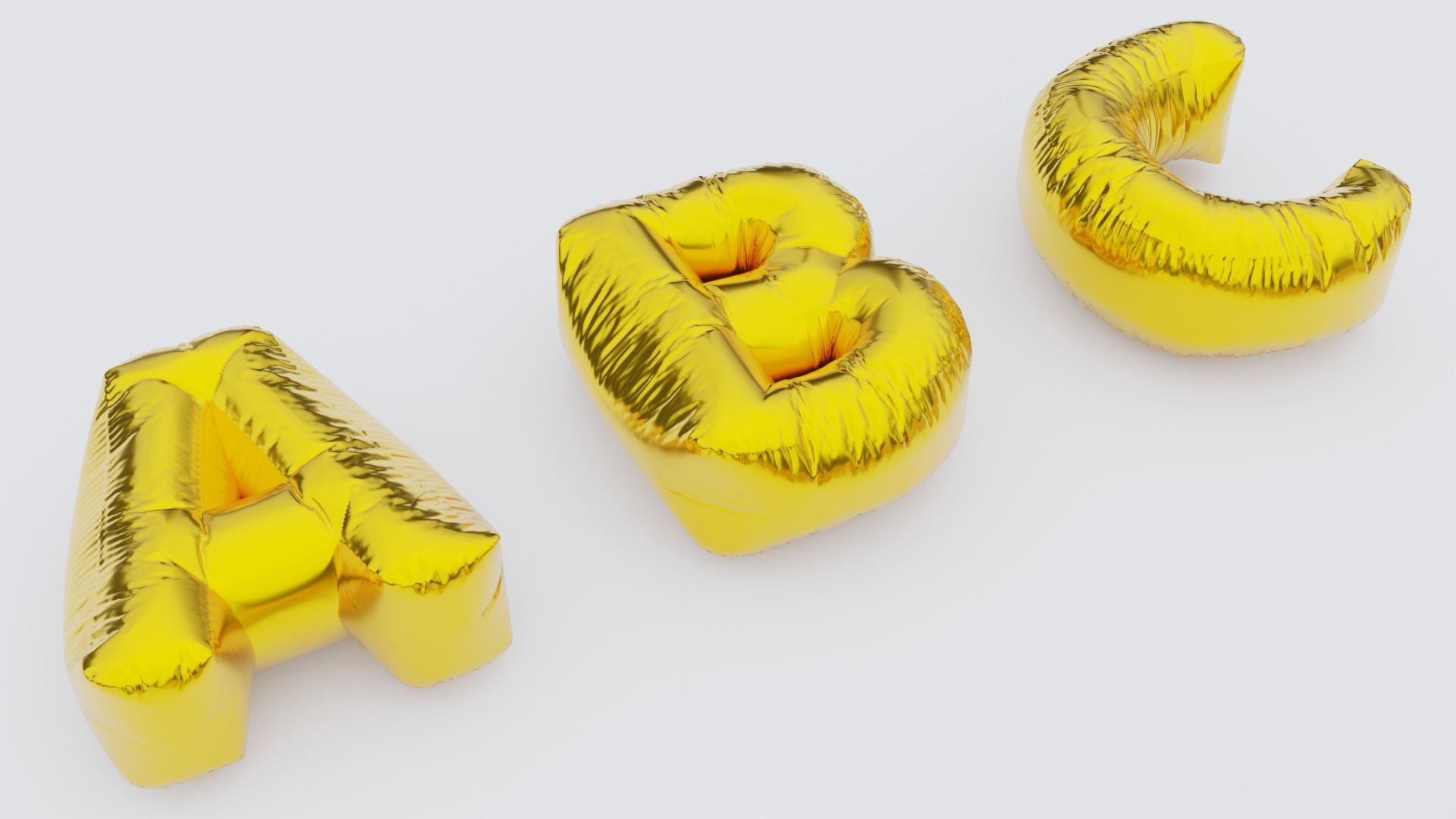 Chubby Balloon Alphabets 3D model_9