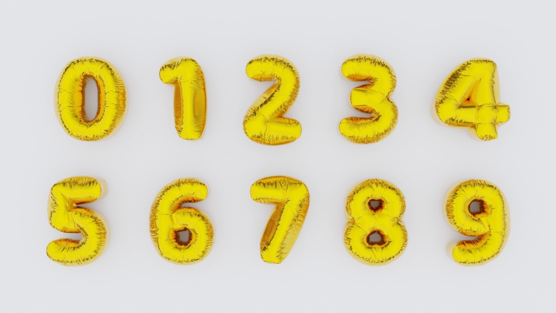 Chubby Balloon Alphabets 3D model_8