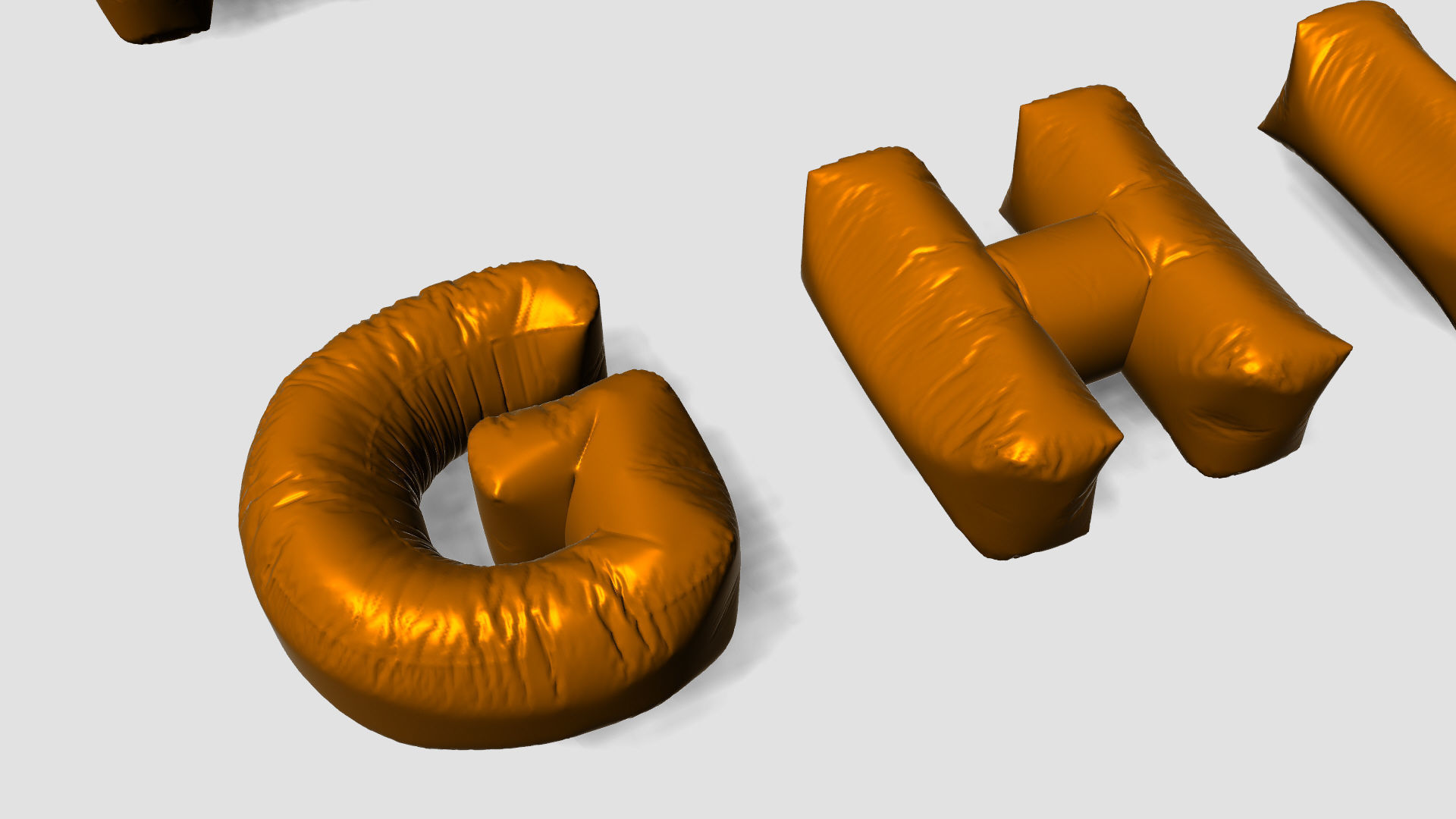 Chubby Balloon Alphabets 3D model_35
