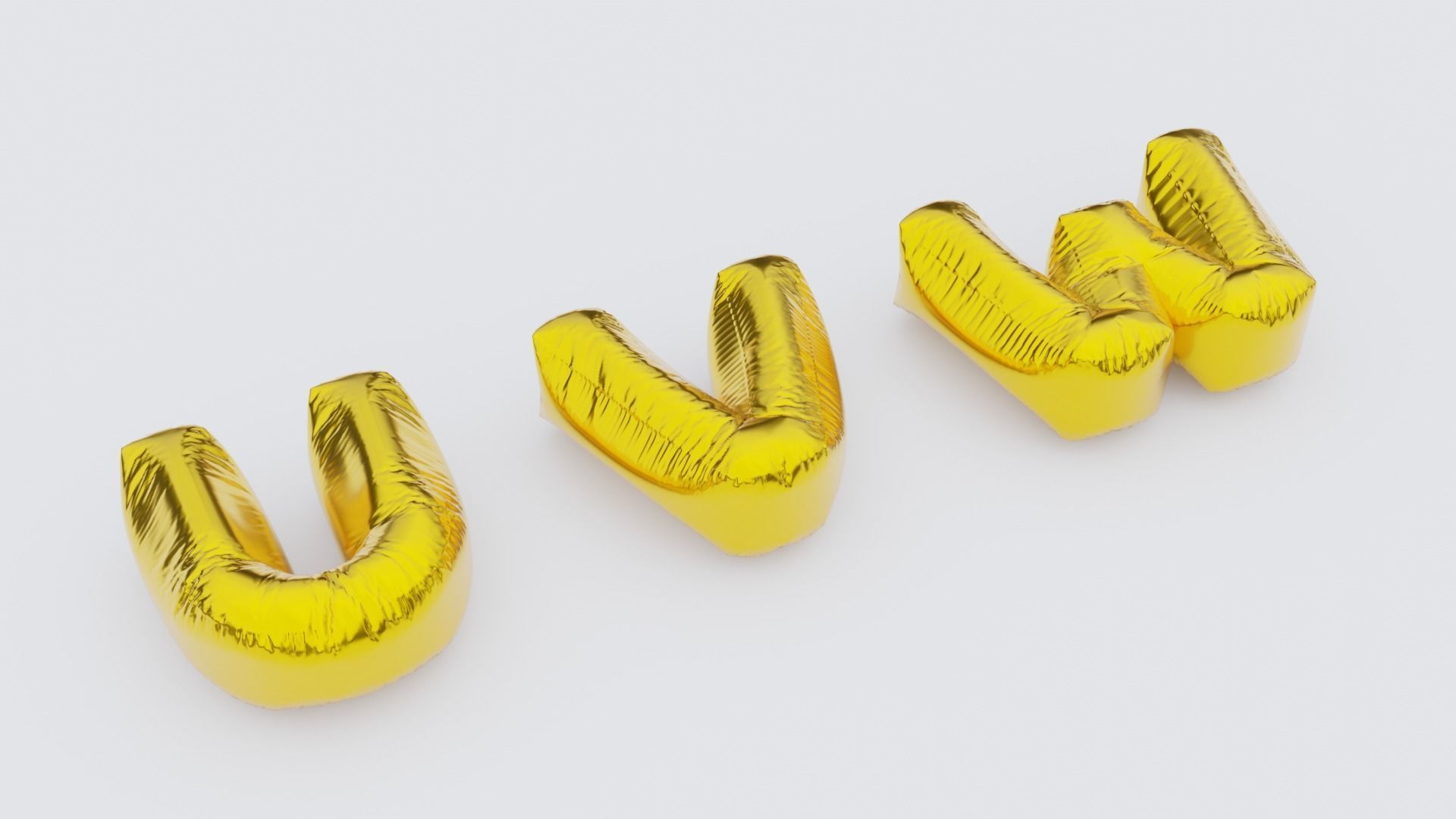 Chubby Balloon Alphabets 3D model_13