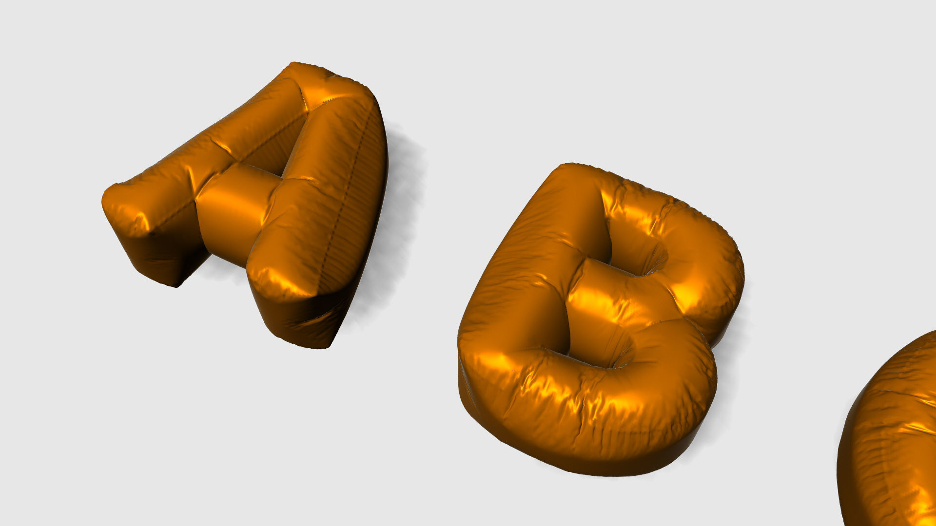 Chubby Balloon Alphabets 3D model_36