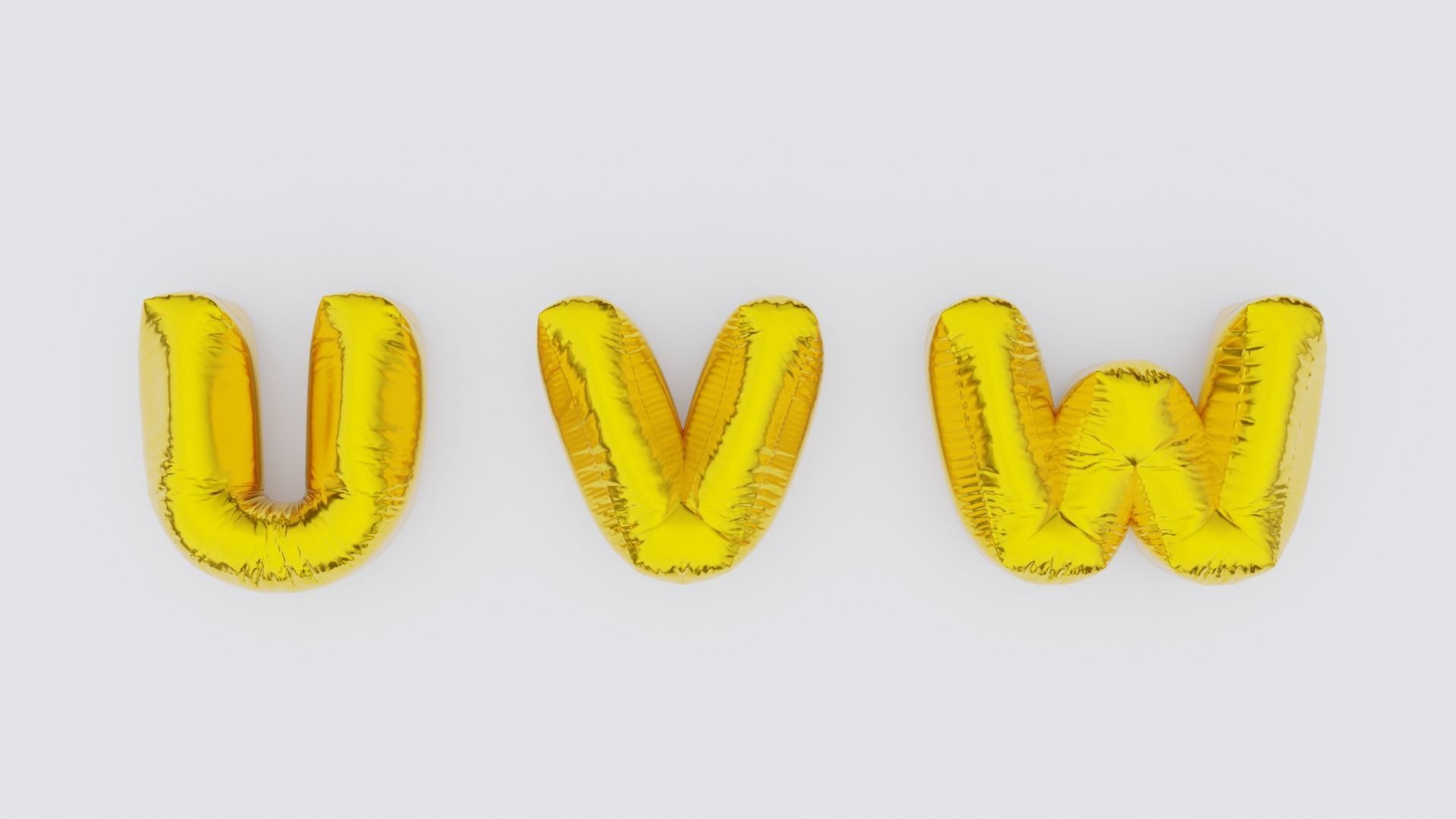 Chubby Balloon Alphabets 3D model_14