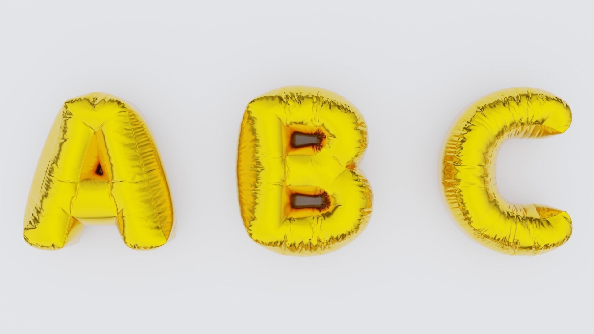 Chubby Balloon Alphabets 3D model_10