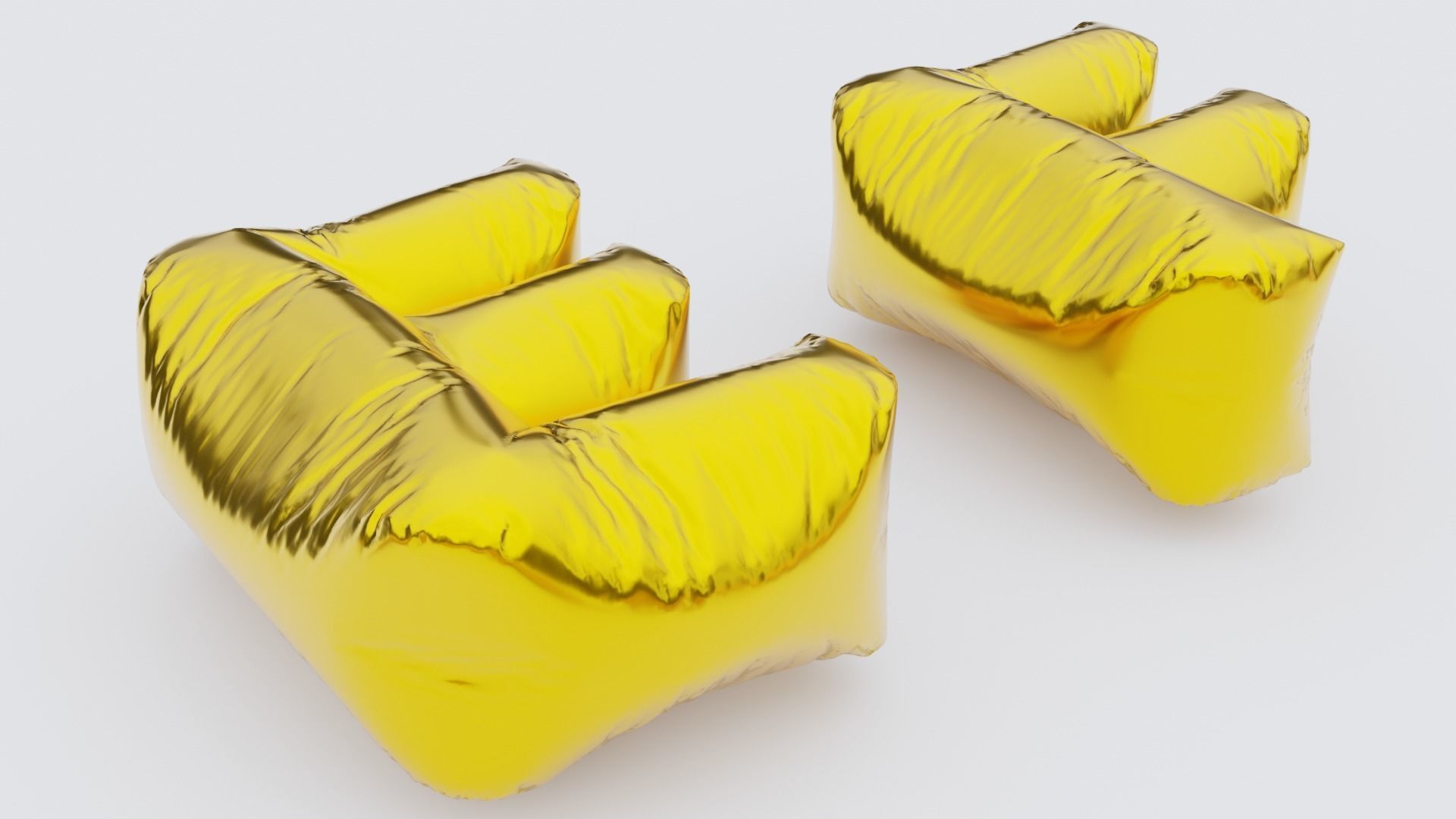 Chubby Balloon Alphabets 3D model_27