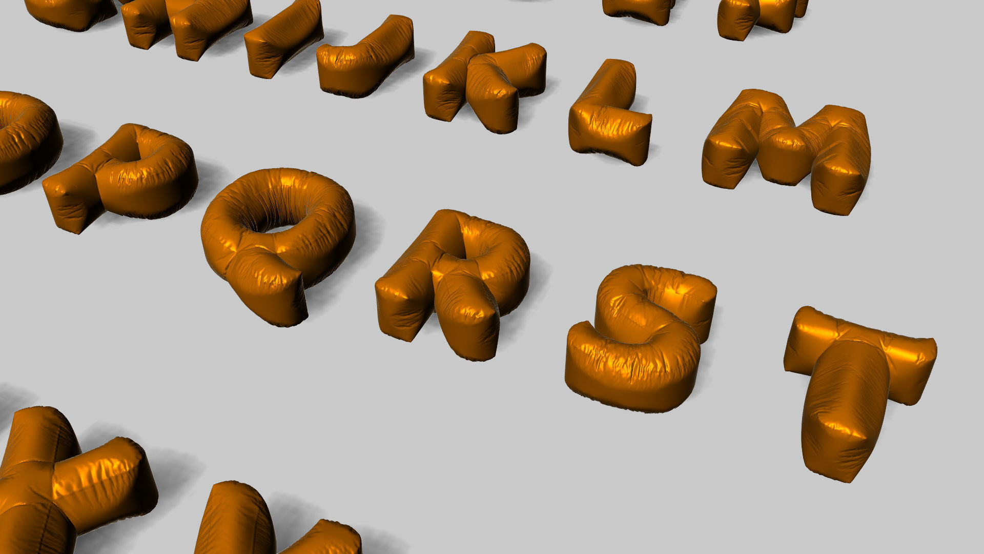 Chubby Balloon Alphabets 3D model_31