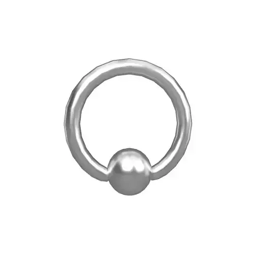 Steel Ball Closure Ring Earring v1 001