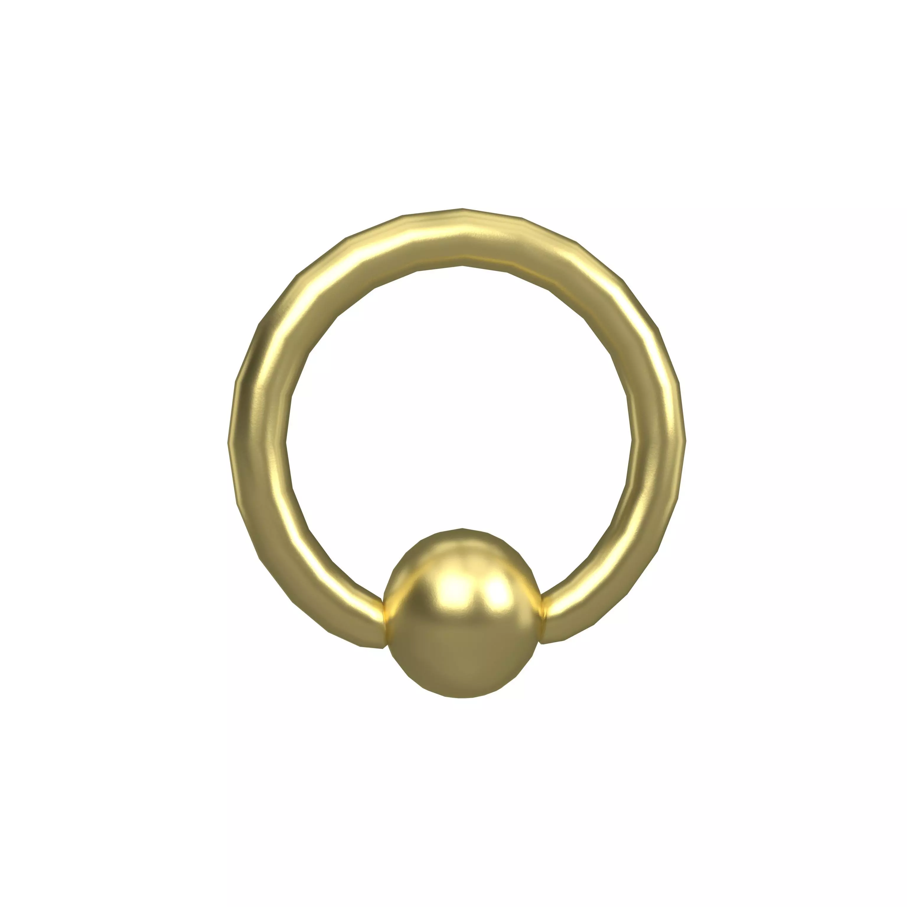 Steel Ball Closure Ring Earring v1 002 Low-poly 3D model_0