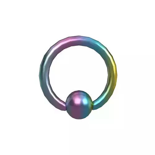 Steel Ball Closure Ring Earring v1 004