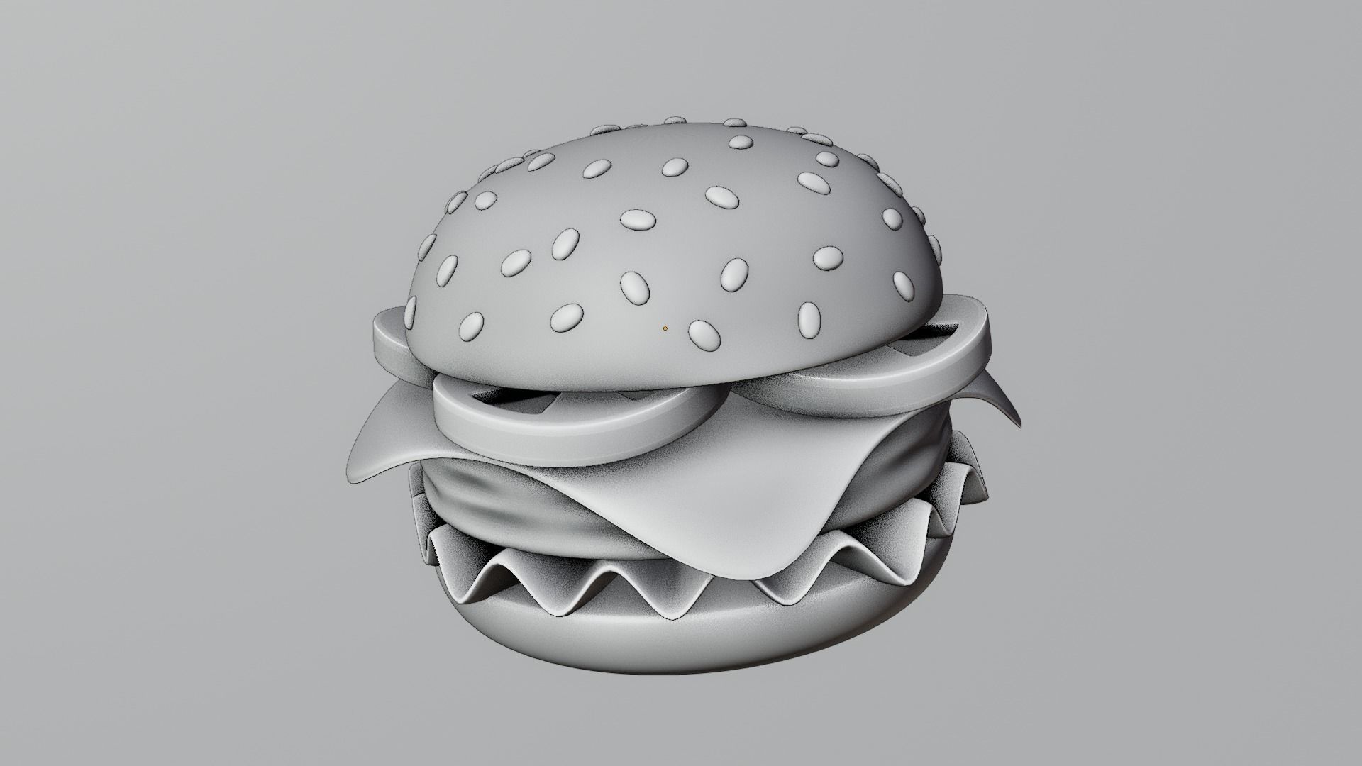 Cartoon Cheeseburger - Stylized 3D Food Model 3D model_7