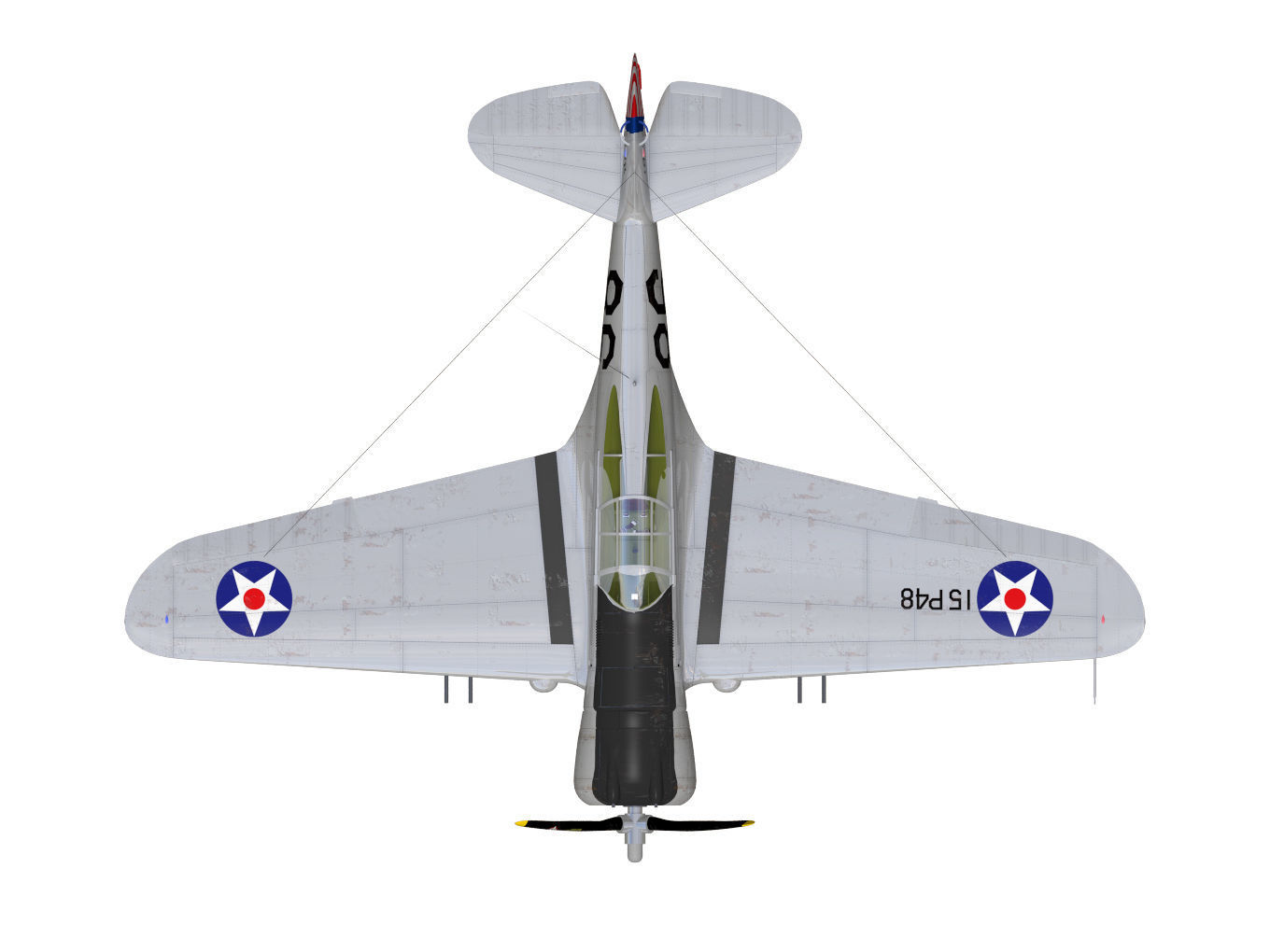 Curtiss Wright P36 3D model | CGTrader