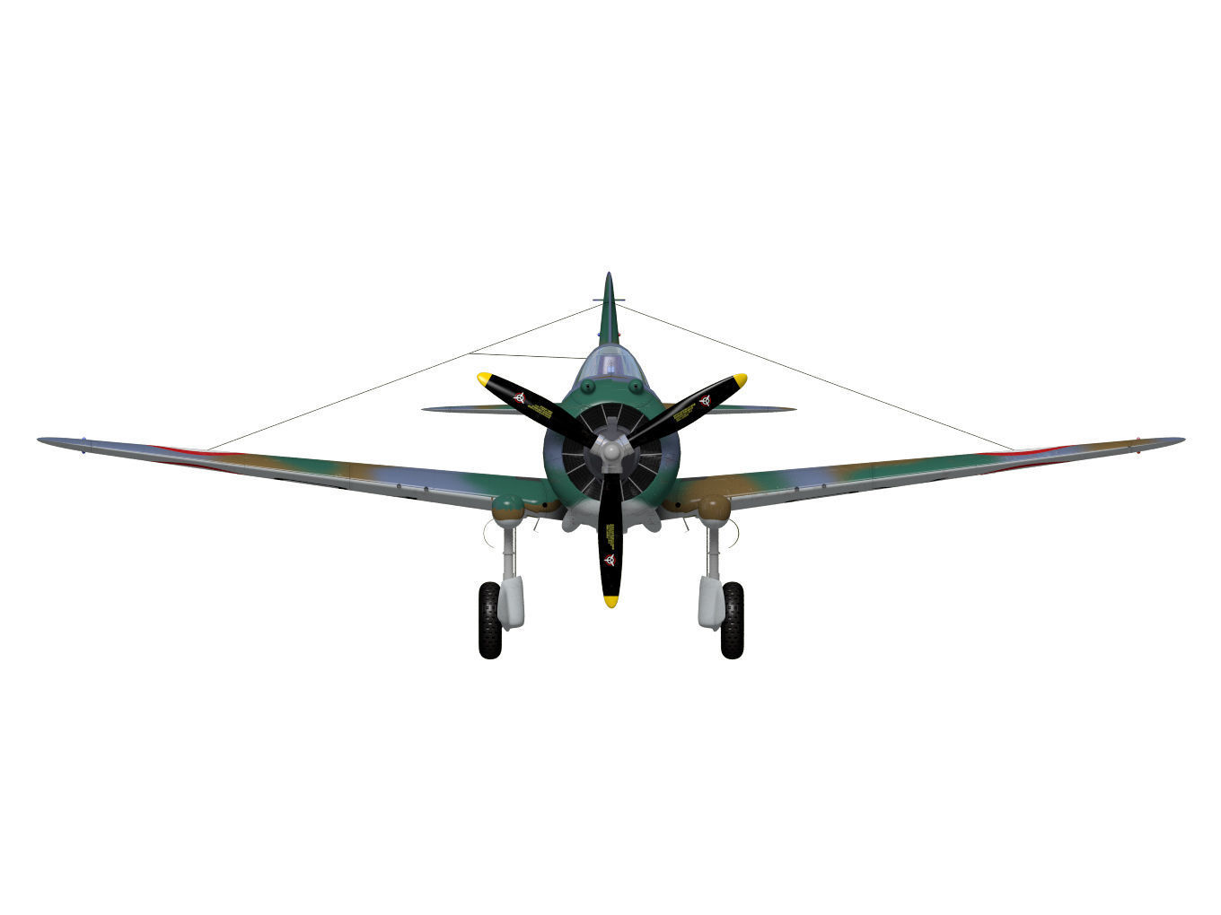 Curtiss Wright P36 Hawk75 A4 3D model_12