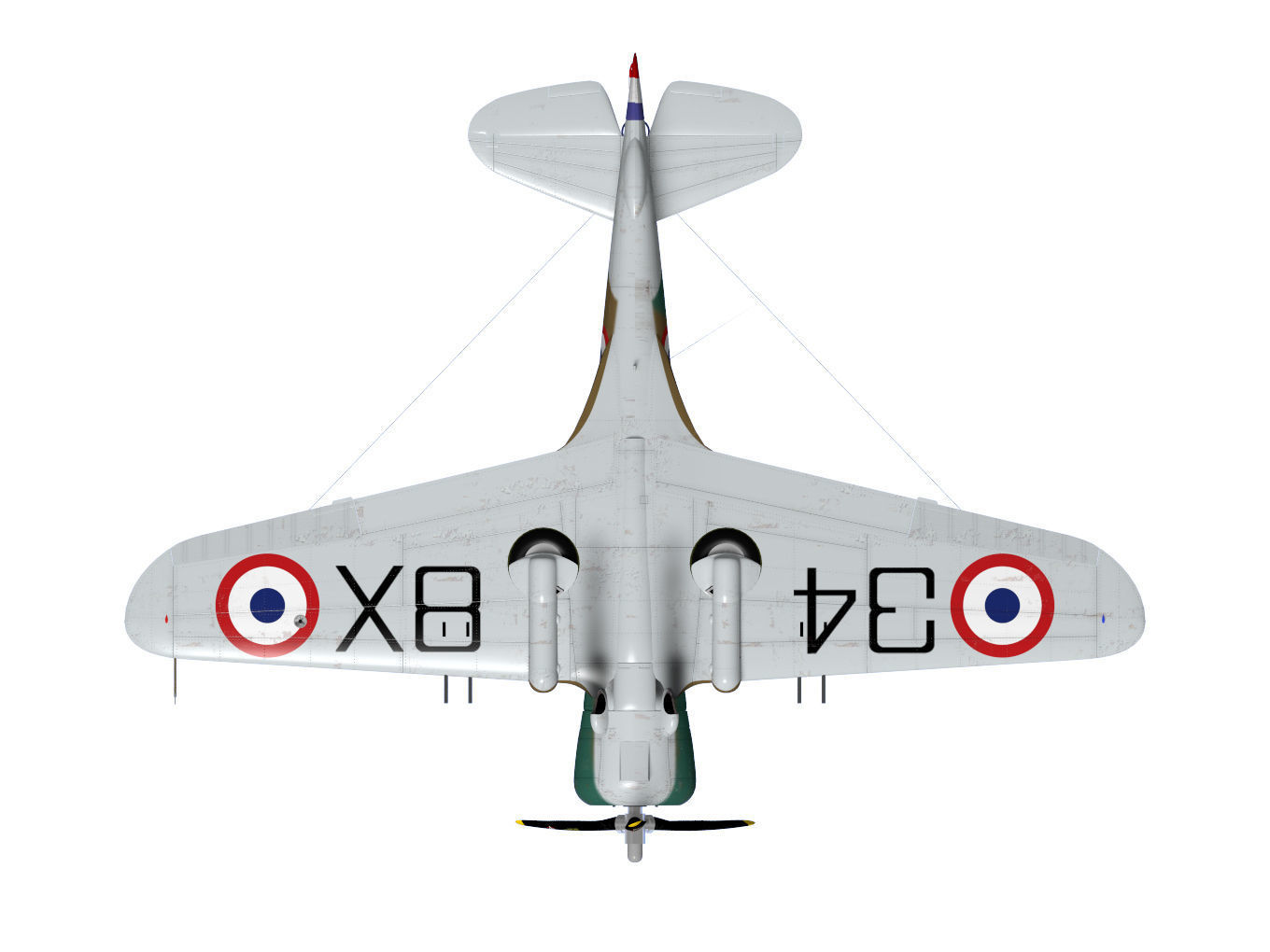 Curtiss Wright P36 Hawk75 A4 3D model_14