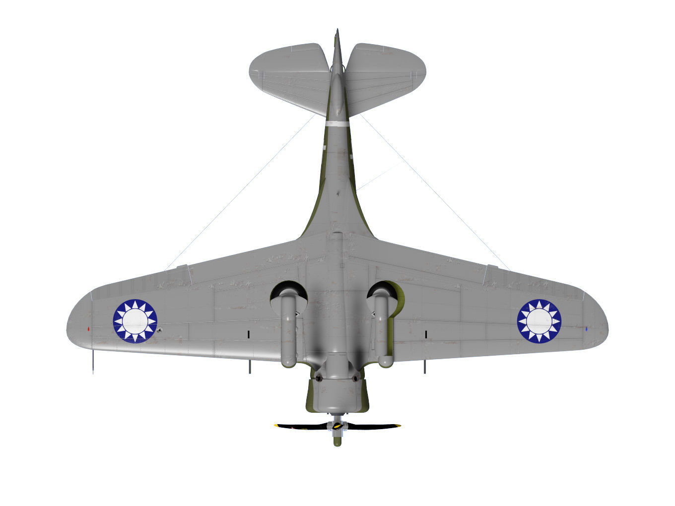 Curtiss Wright P36 Hawk75 A5 3D model_14