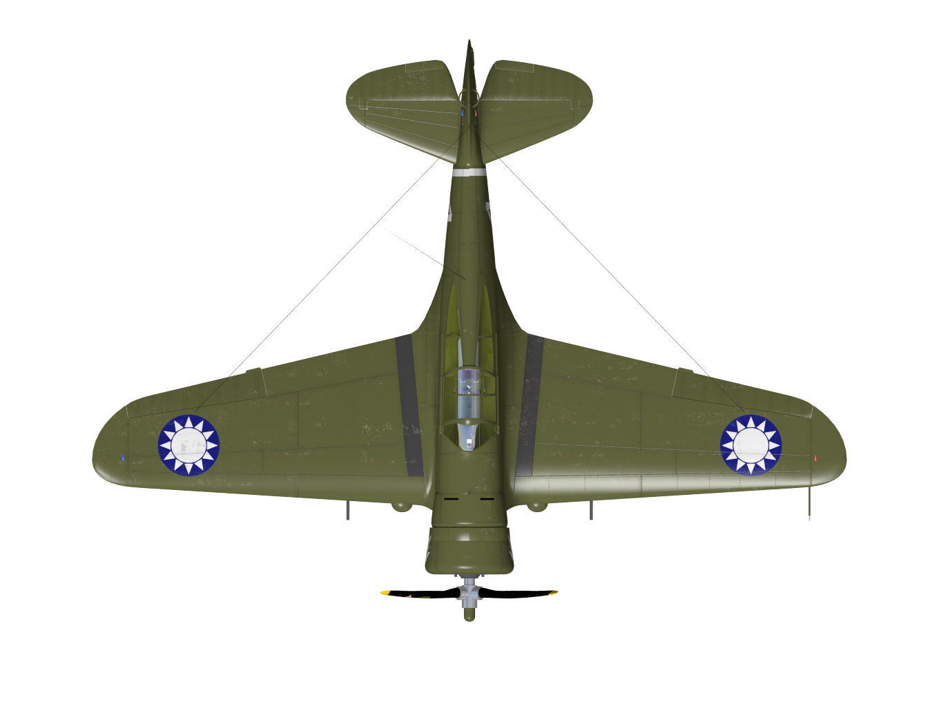 Curtiss Wright P36 Hawk75 A5 3D model_13