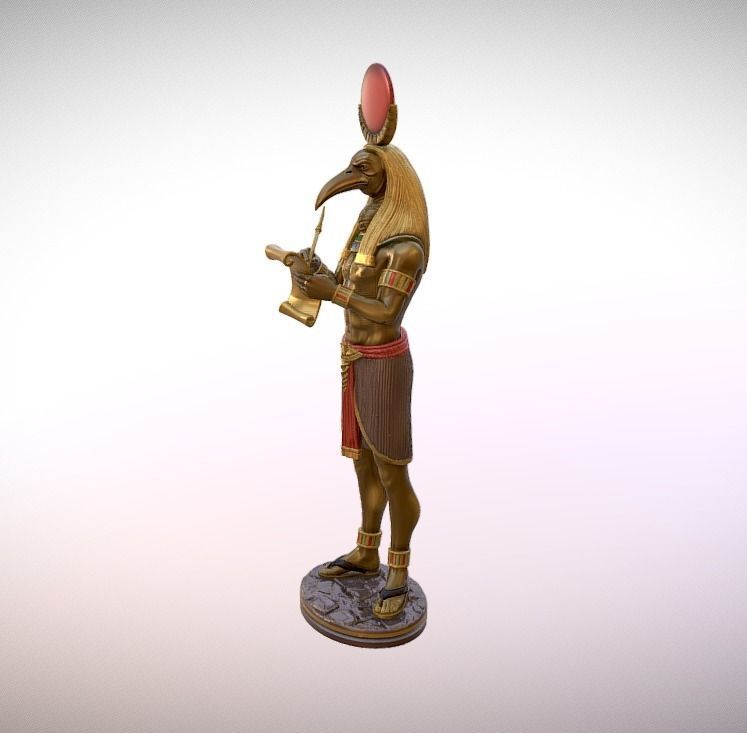 Thoth Egyptian God statue 3D print model_2
