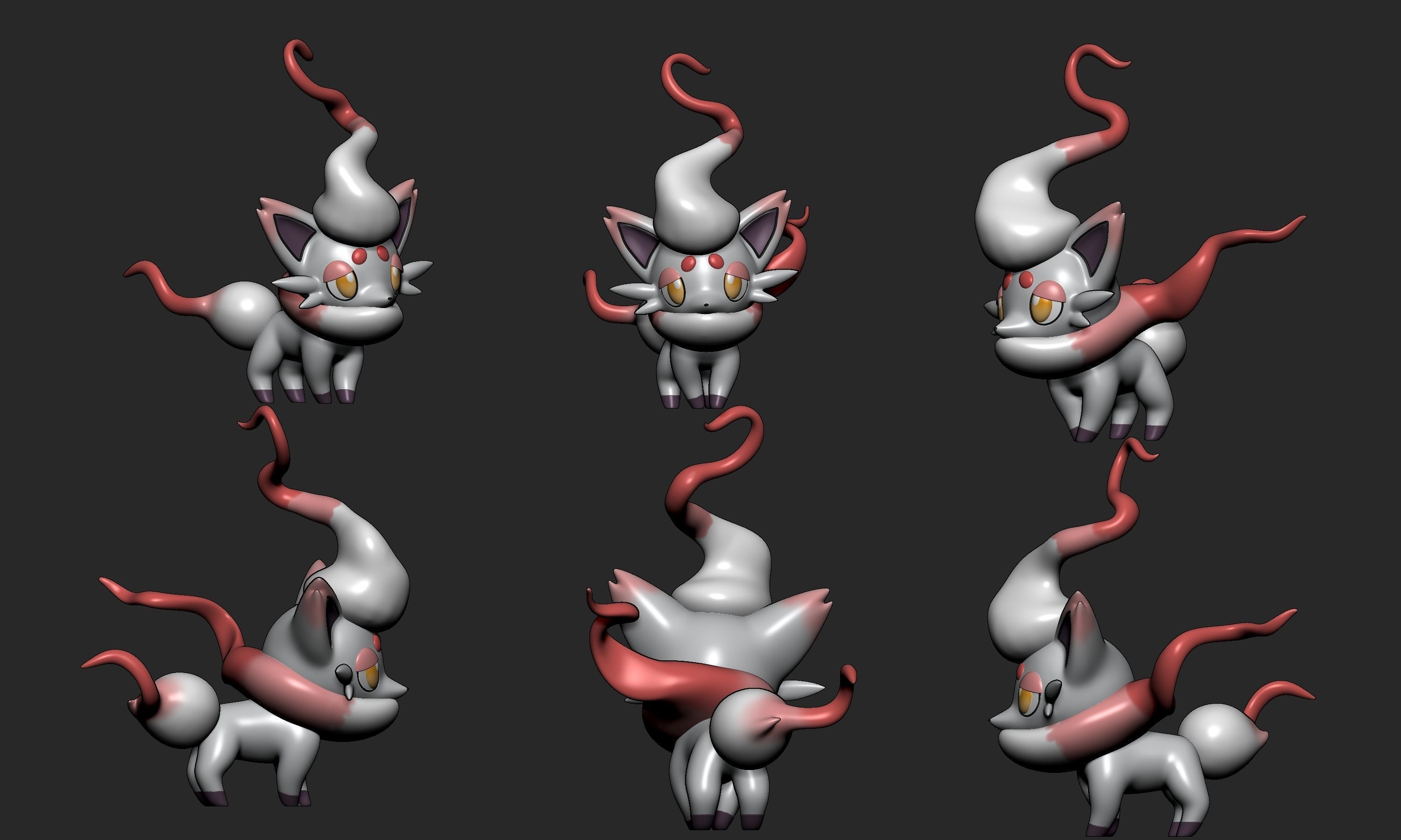 Pokemon - Hisuian Zorua and Zoroark  3D print model_8