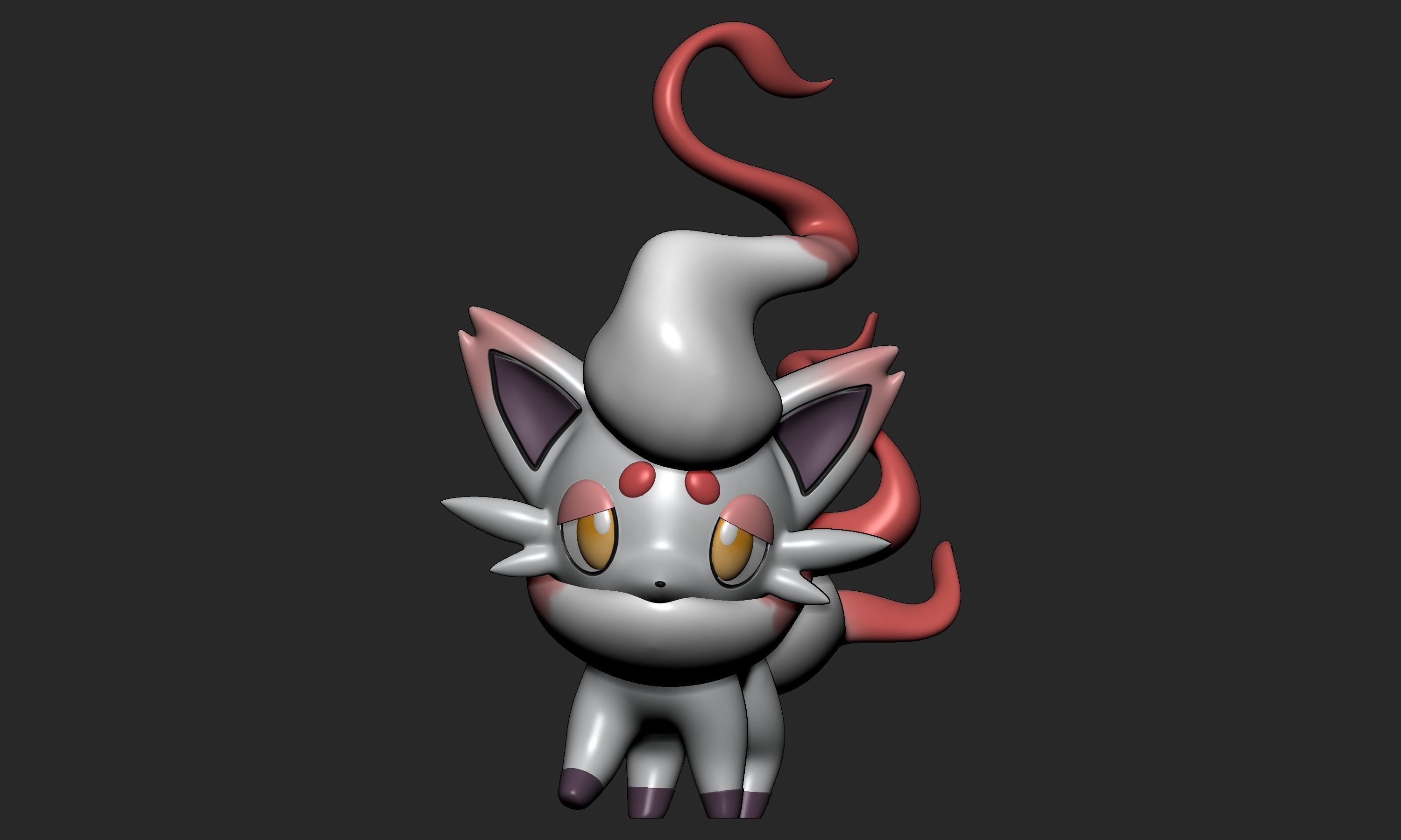 Pokemon - Hisuian Zorua and Zoroark  3D print model_9