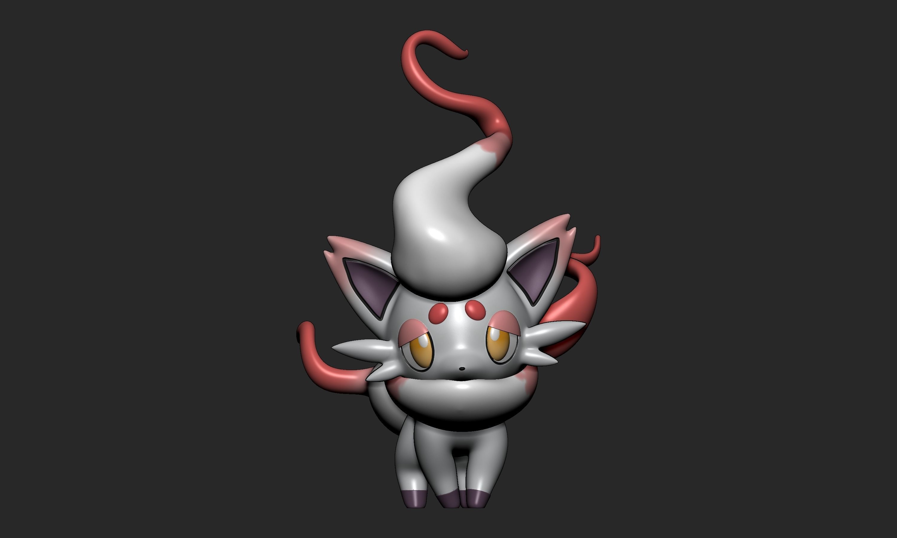 Pokemon - Hisuian Zorua and Zoroark  3D print model_7