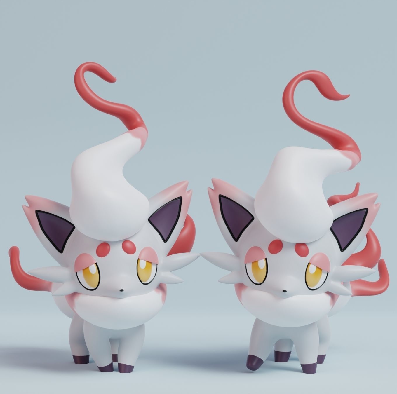 Pokemon - Hisuian Zorua and Zoroark  3D print model_6