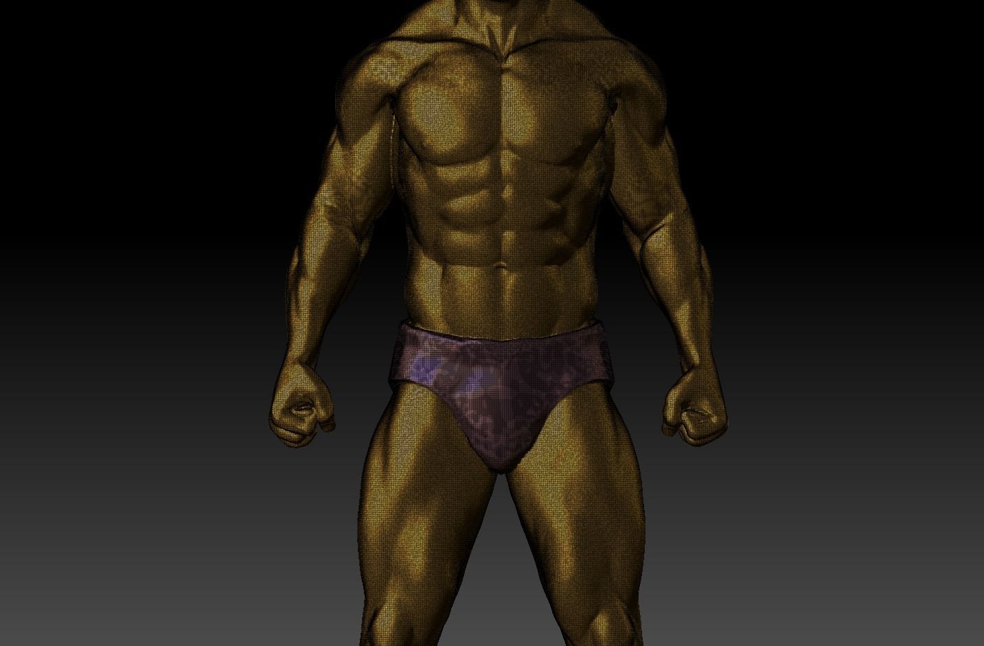 Hunk man 3D model figure male figure muscle human body 3D print model_6