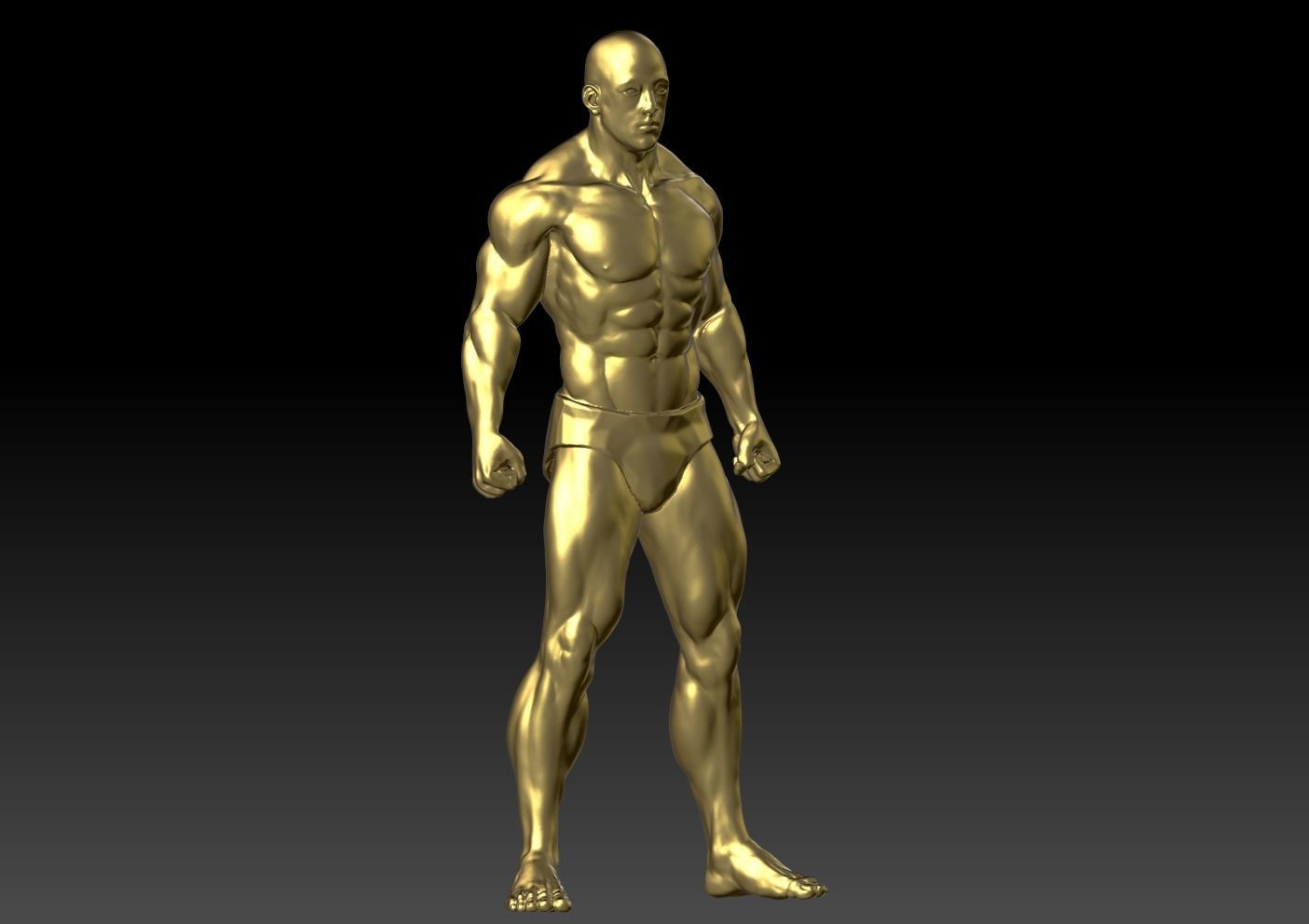 Hunk man 3D model figure male figure muscle human body 3D print model_1