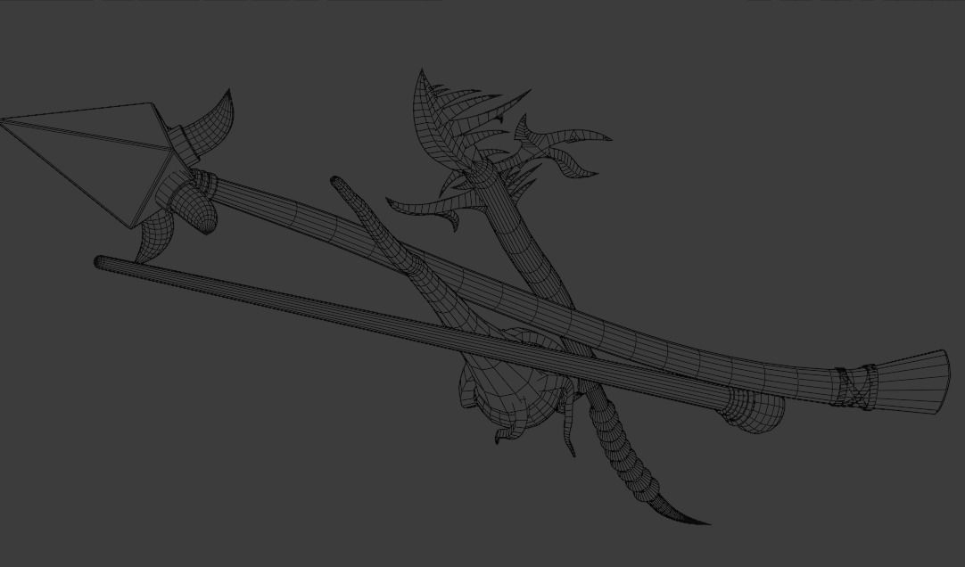 Spears - Magic Staffs Low-poly 3D model_4