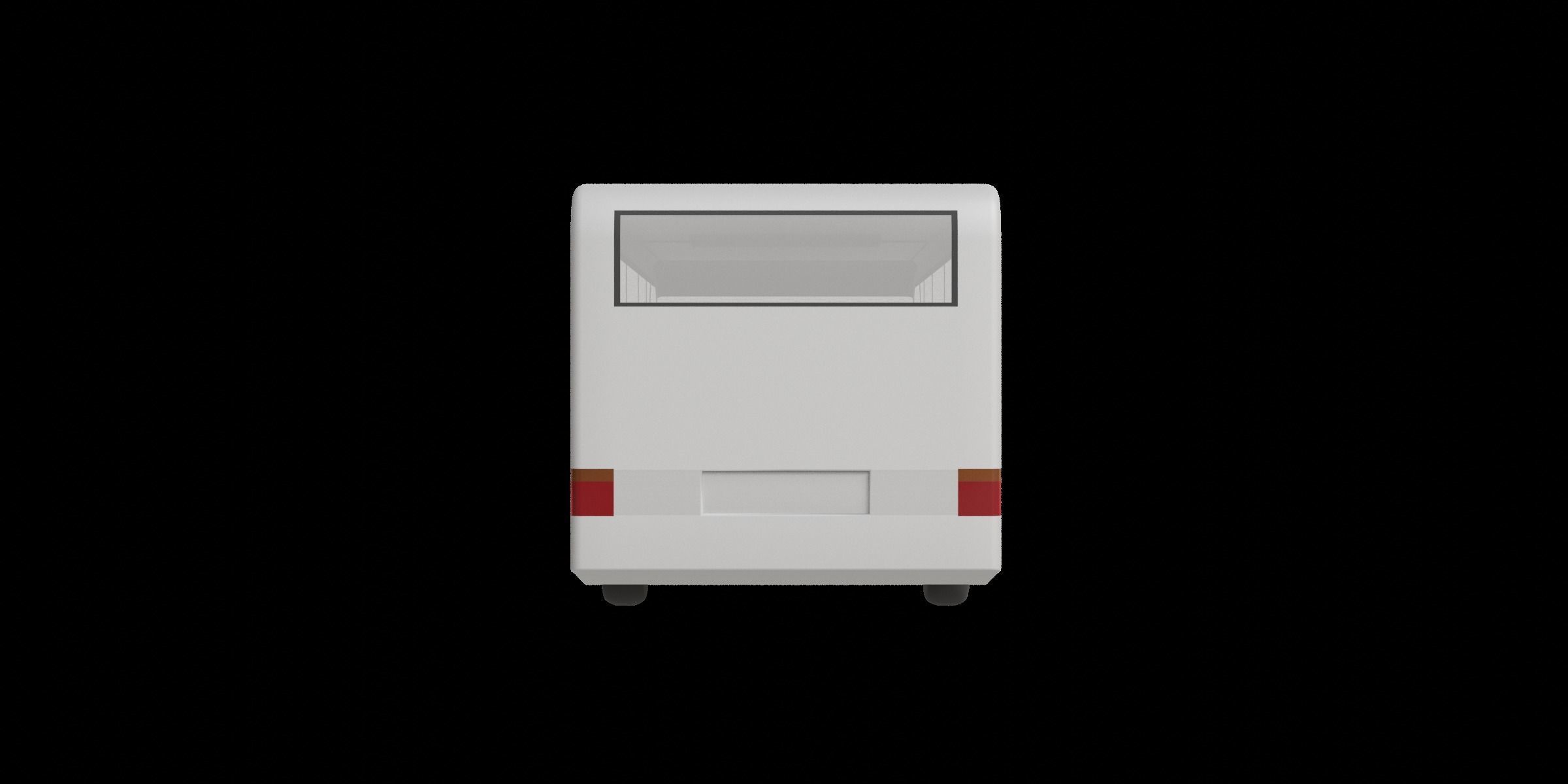 White Modern Coach Bus Free 3D model_7