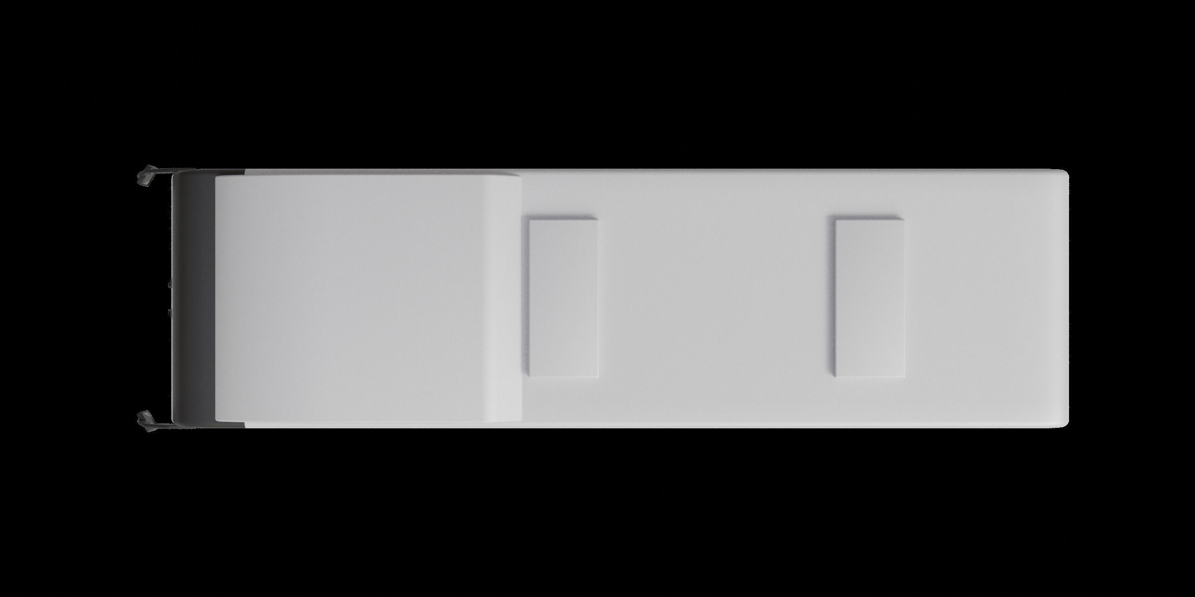 White Modern Coach Bus Free 3D model_1