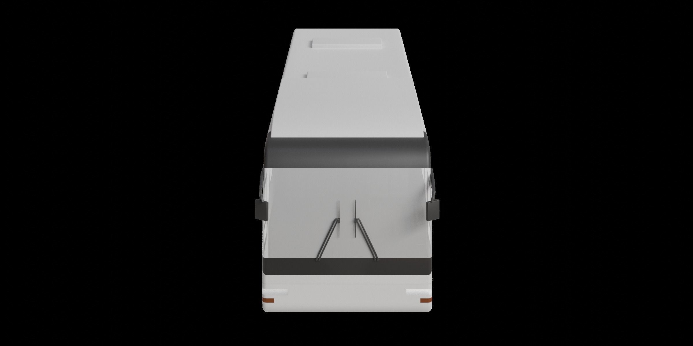 White Modern Coach Bus Free 3D model_9