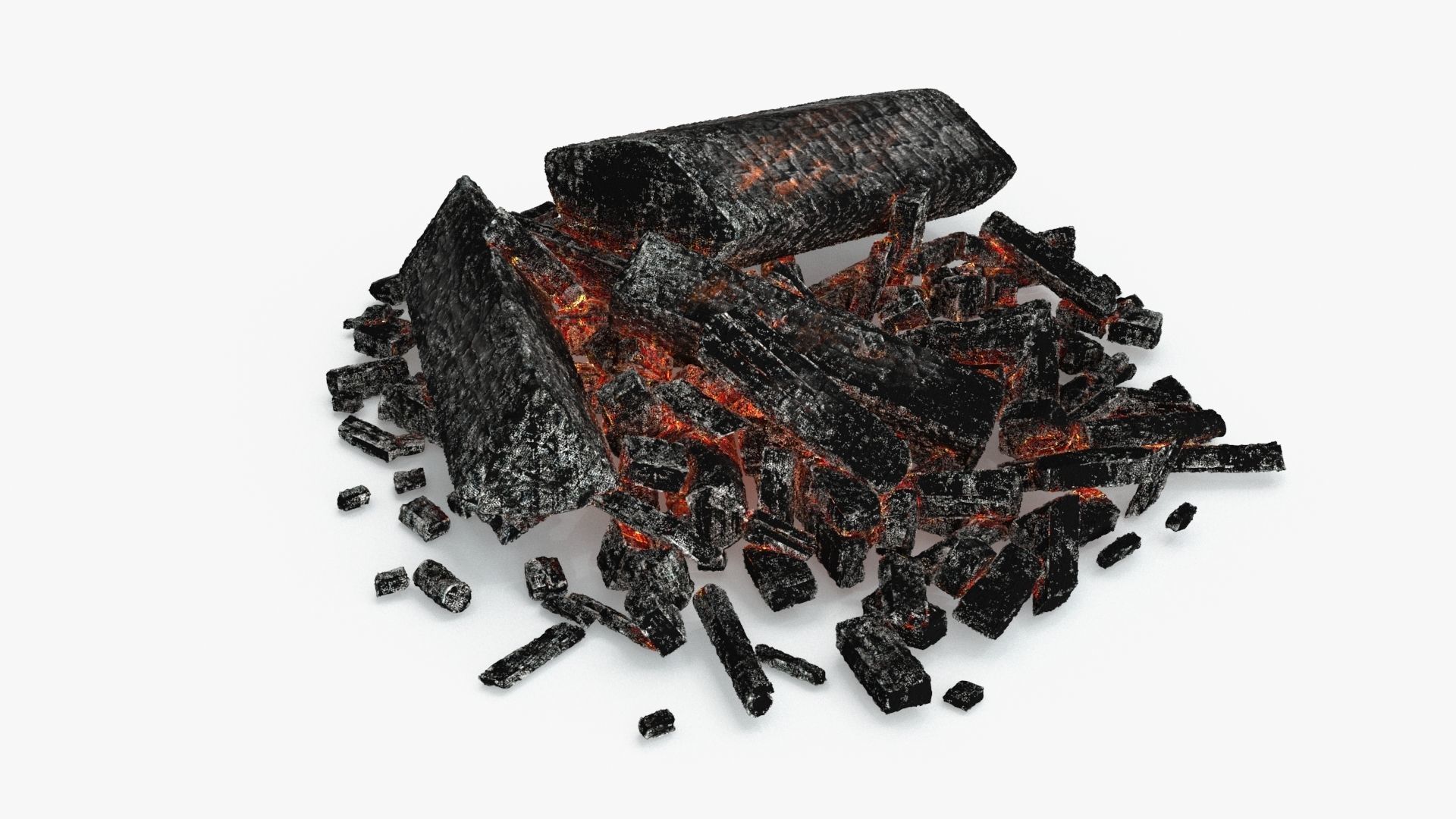 Campfire Low-poly 3D model_11