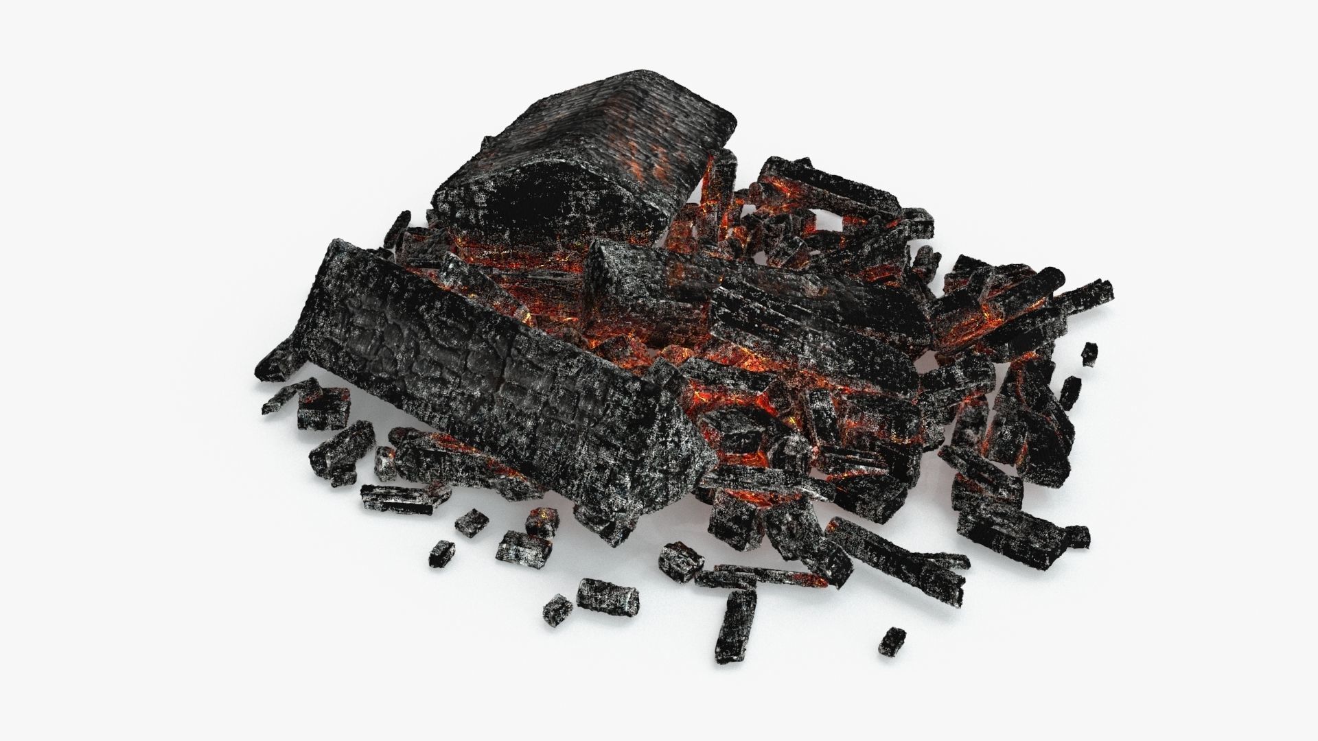 Campfire Low-poly 3D model_12