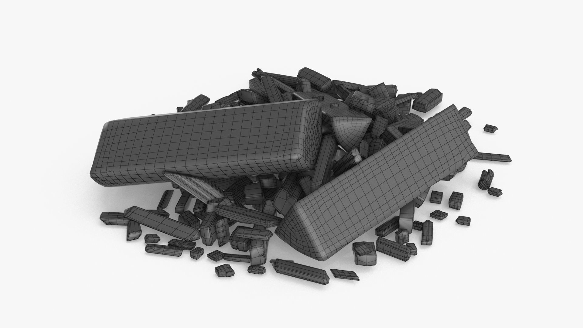 Campfire Low-poly 3D model_18