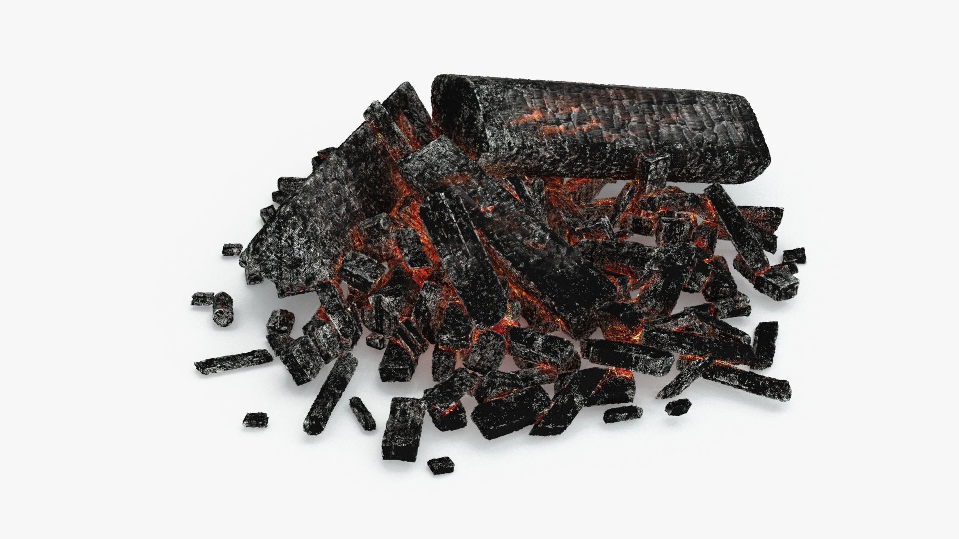 Campfire Low-poly 3D model_10