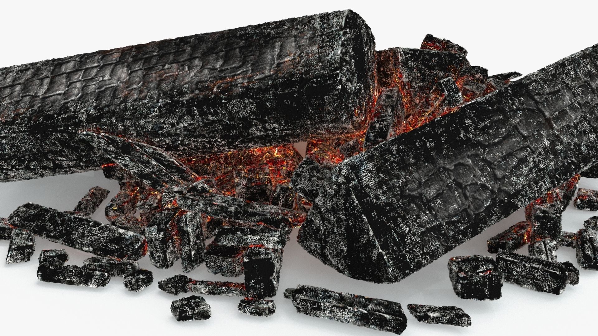 Campfire Low-poly 3D model_15