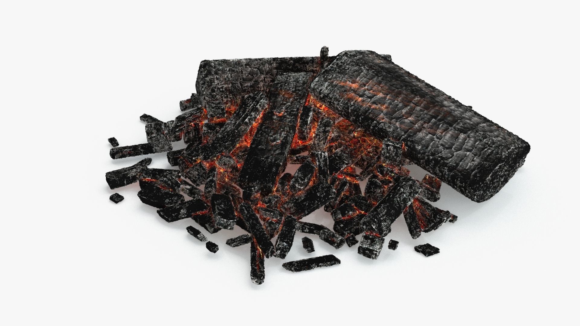 Campfire Low-poly 3D model_8