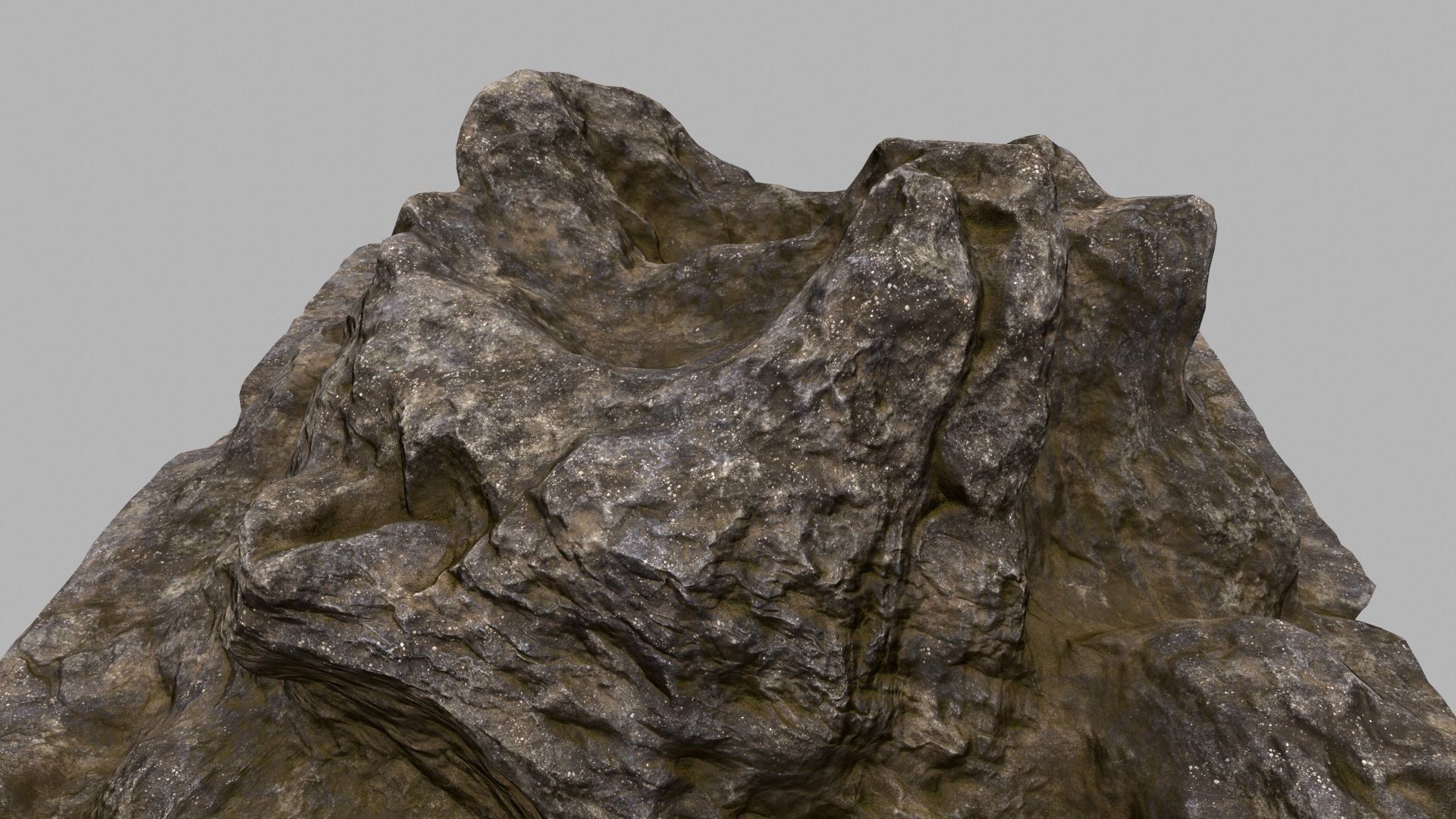 Rock with person 3D model_15