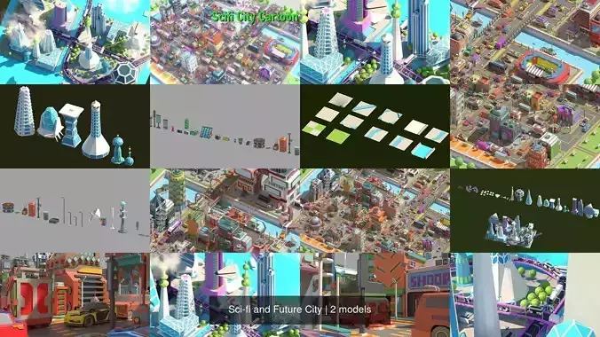 Sci-fi and Future City 3D Model Collection