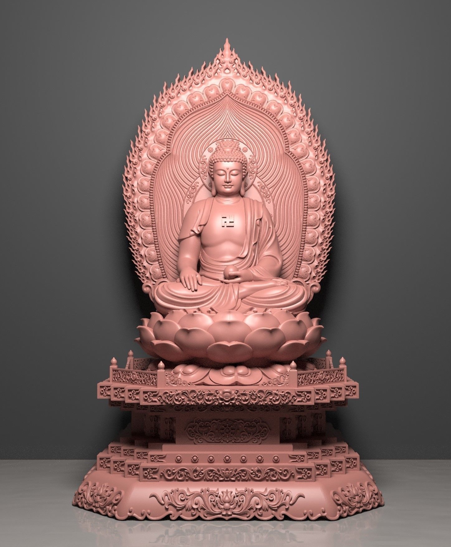 3d printed model of the Medicine Buddha 3D print model_7