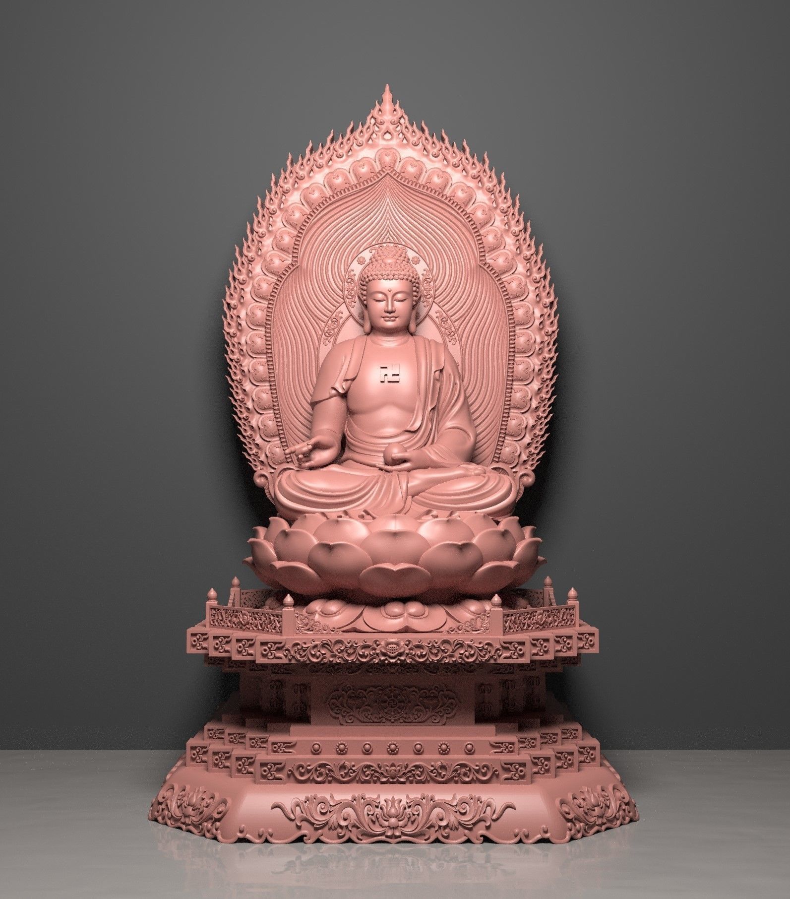 3d printed model of the Medicine Buddha 3D print model_5