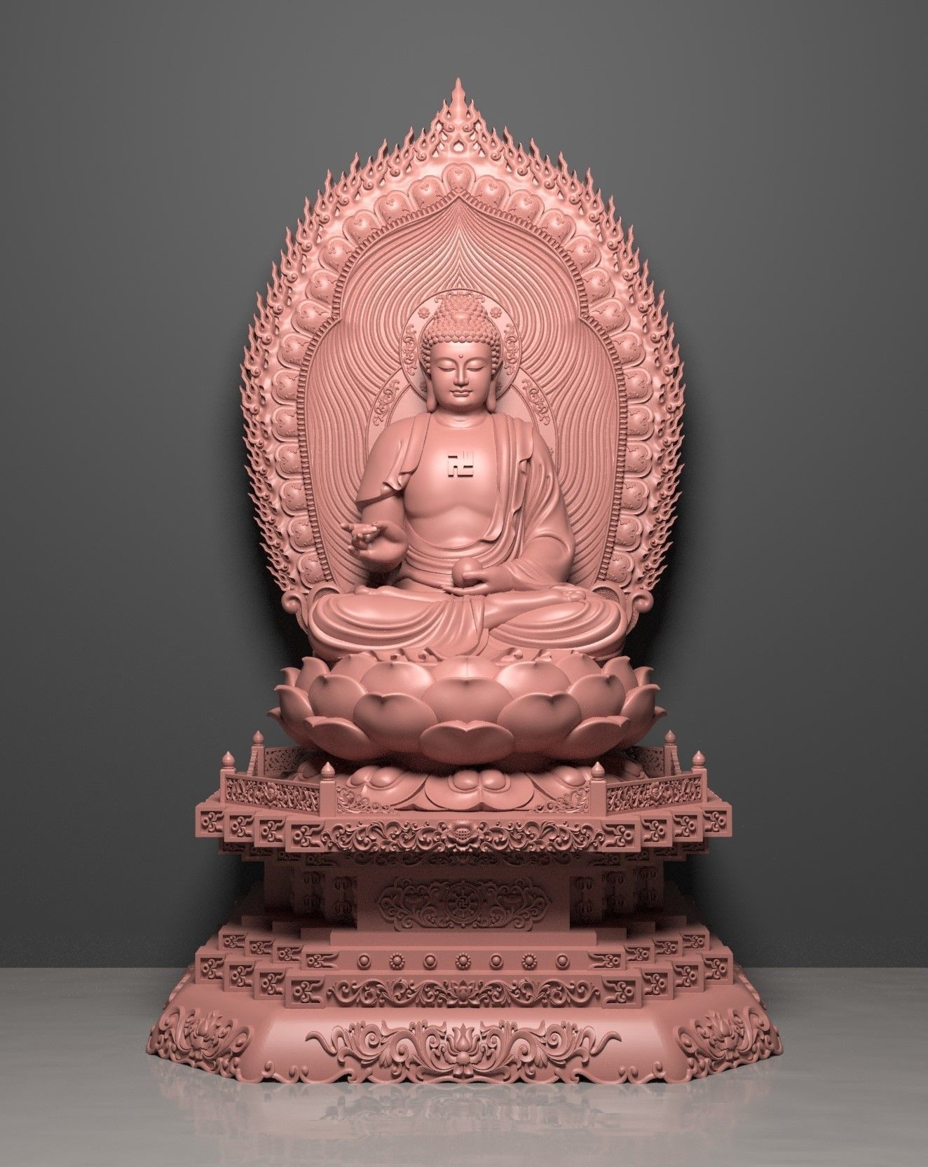 3d printed model of the Medicine Buddha 3D print model_2
