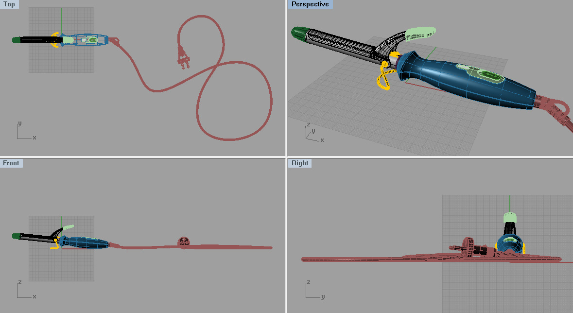 Hair Curling 3D model_2