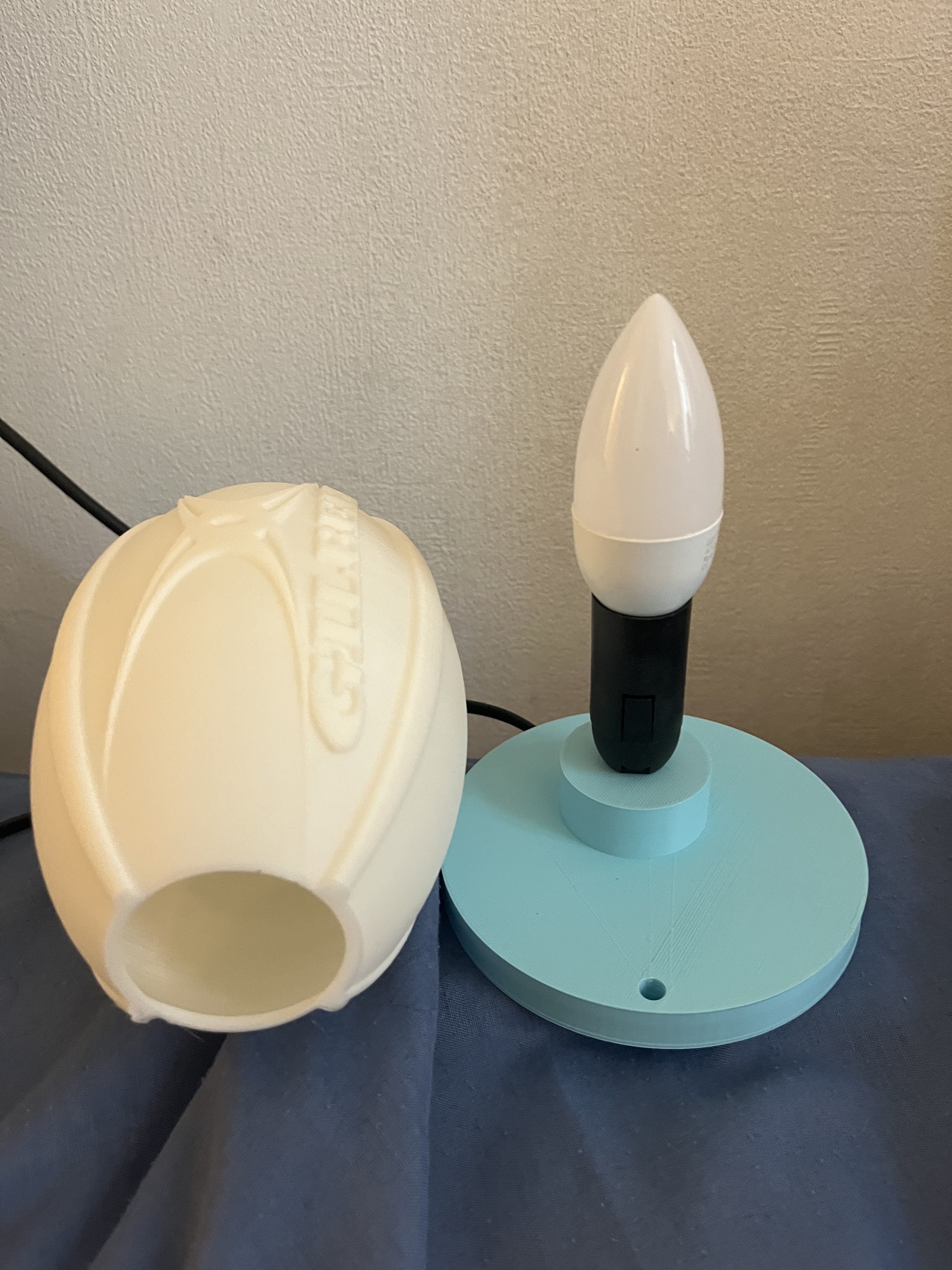 Lampe Rugby et logo aviron bayonnais  3D print model_4