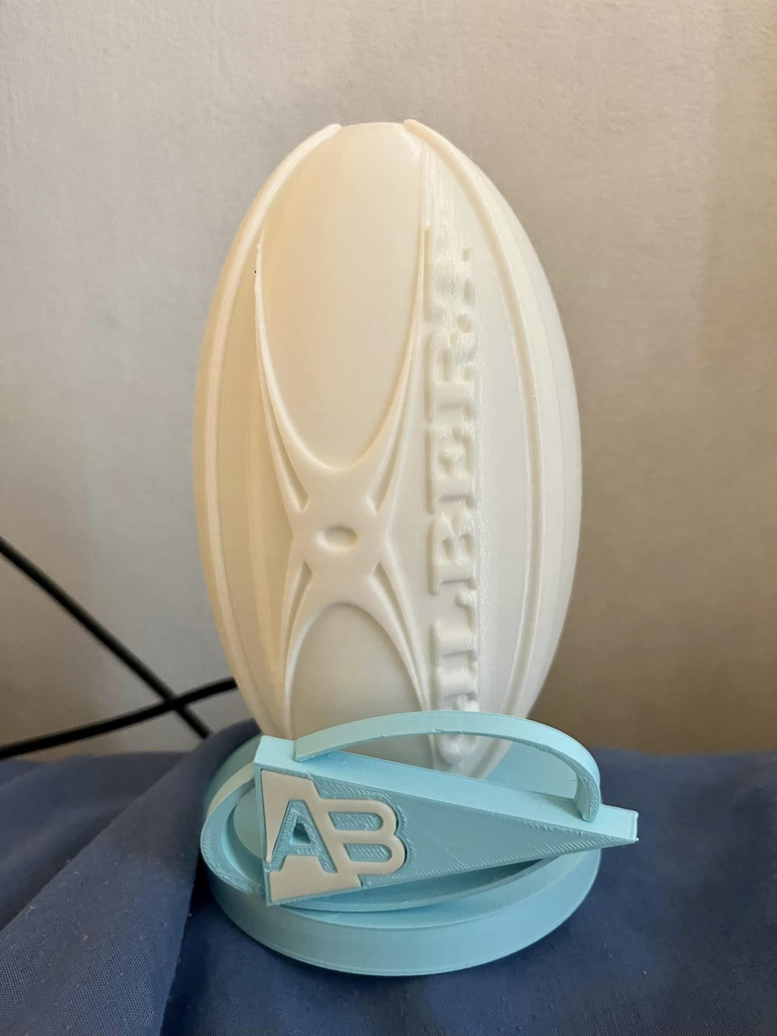 Lampe Rugby et logo aviron bayonnais  3D print model_1
